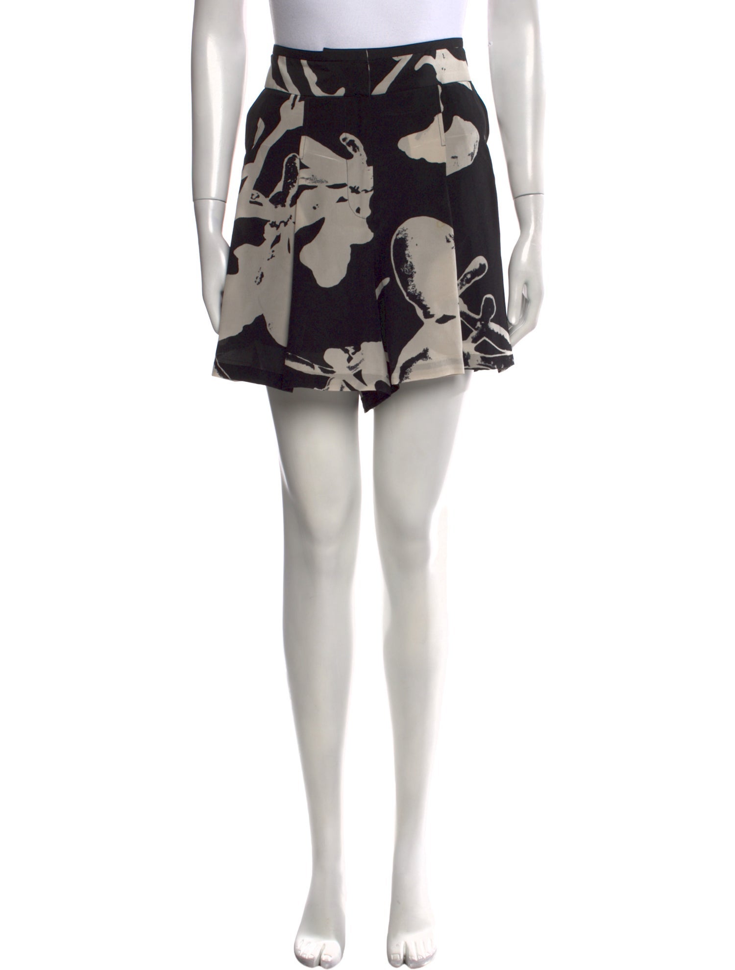 Halston Heritage Silk Mini Shorts