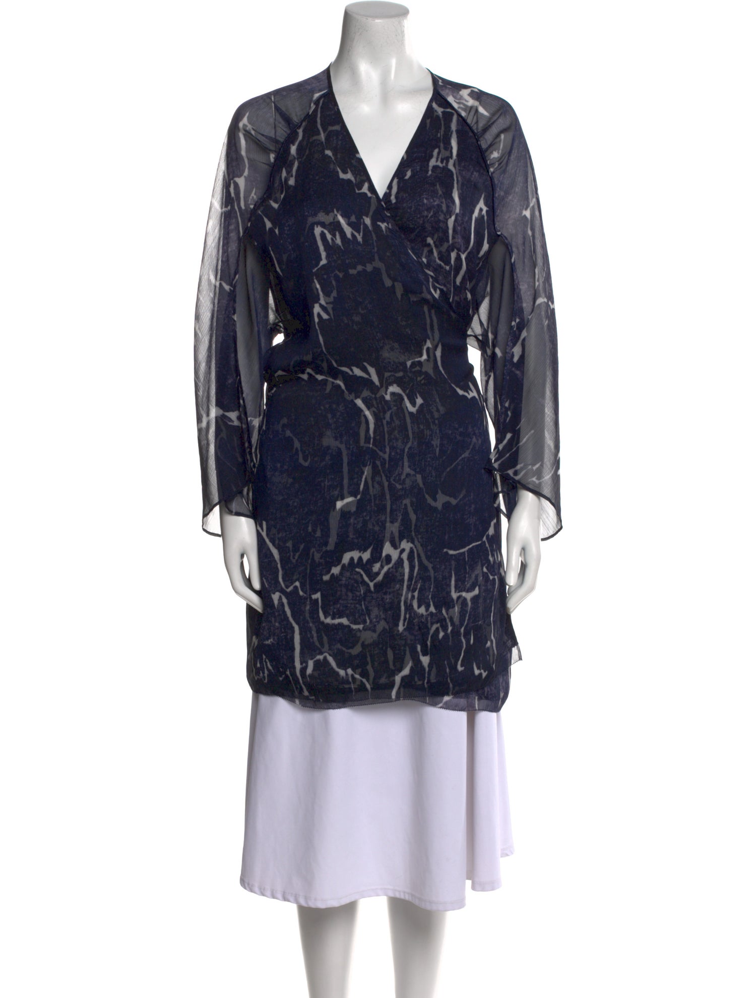 Halston Heritage Printed V-Neck Tunic