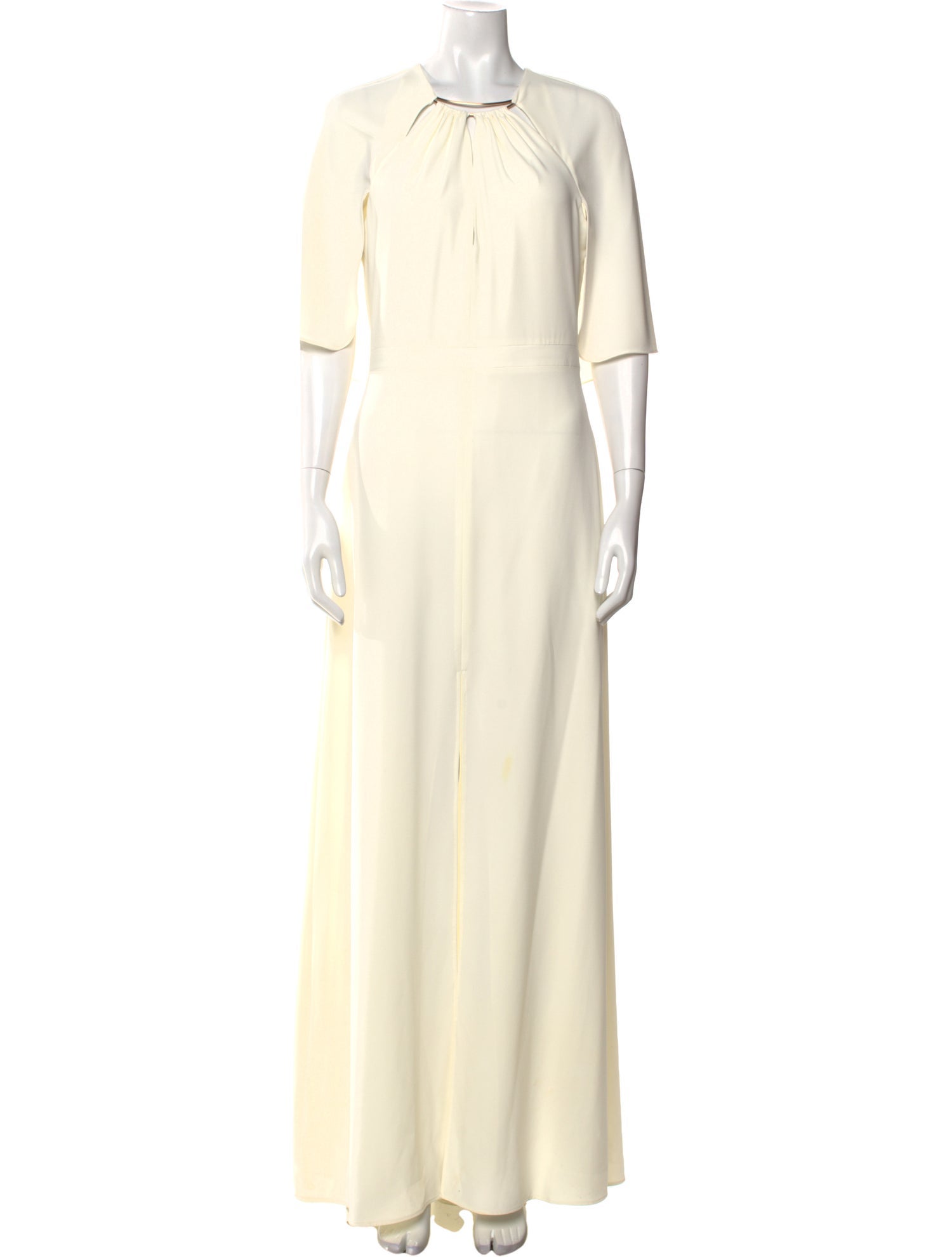 Halston Heritage Crew Neck Long Dress