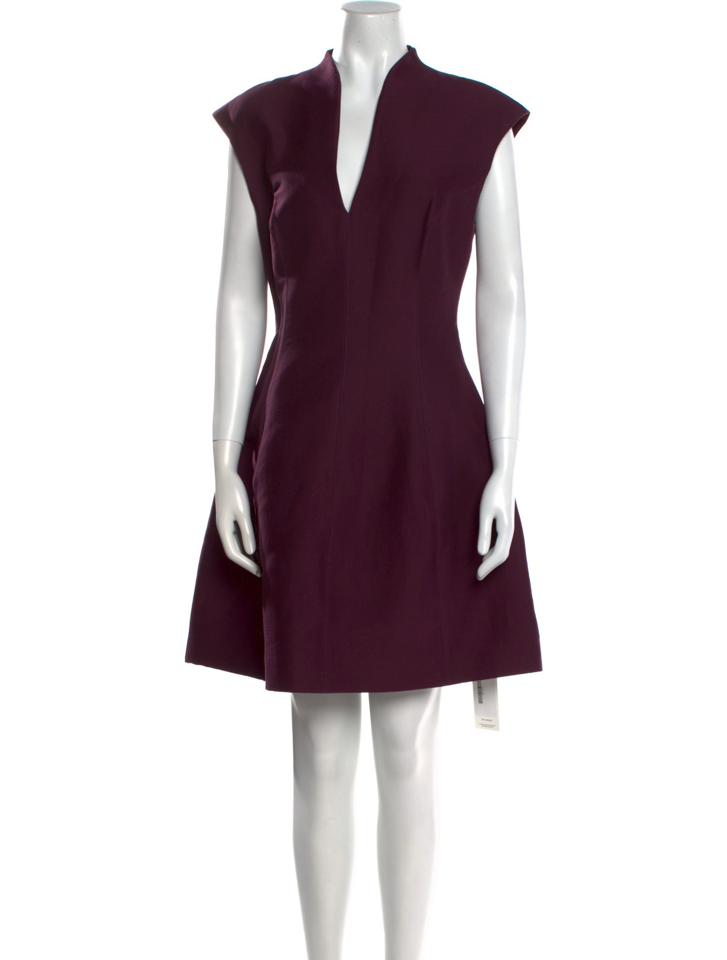 Halston Heritage V-Neck Knee-Length Dress