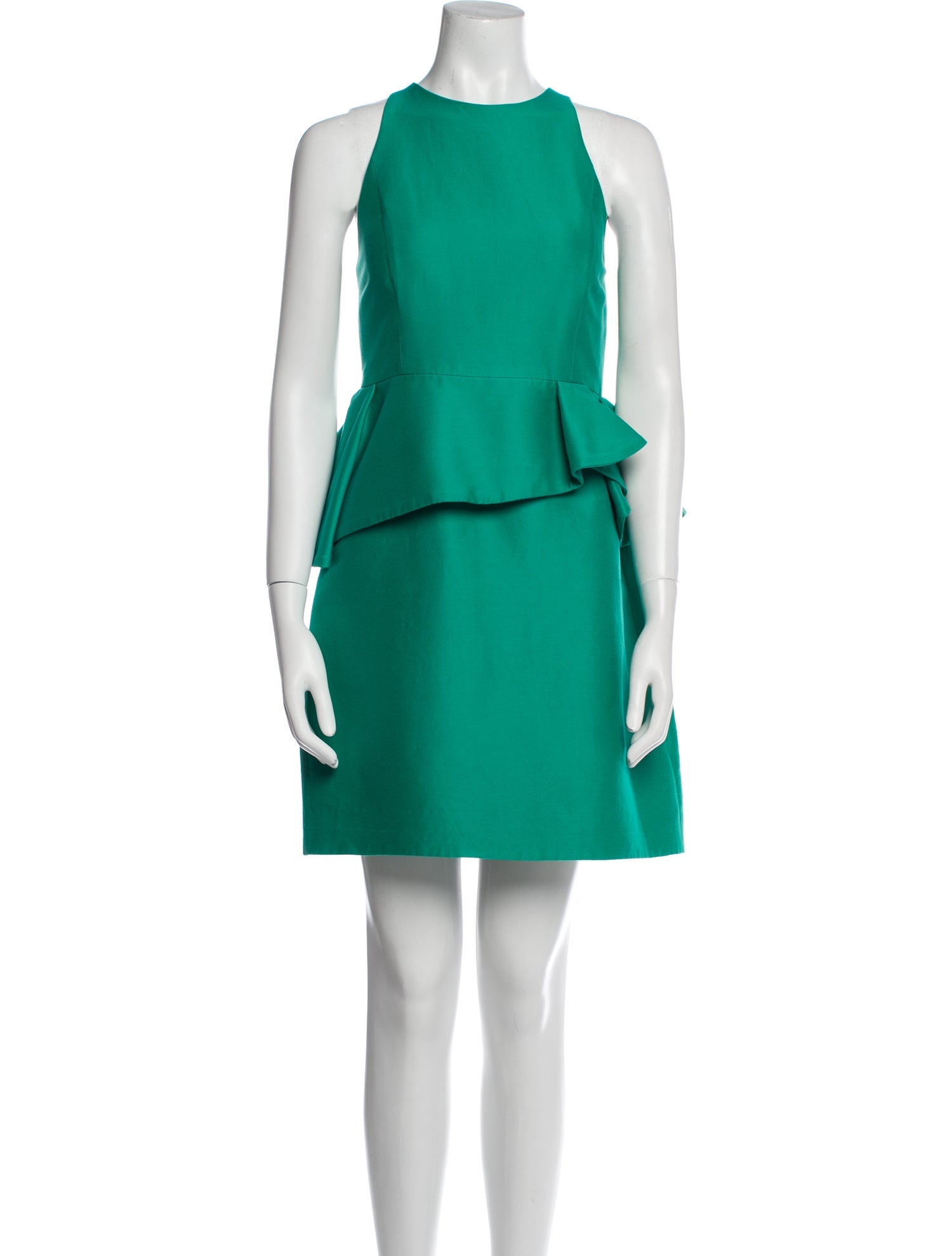 Halston Heritage Crew Neck Mini Dress