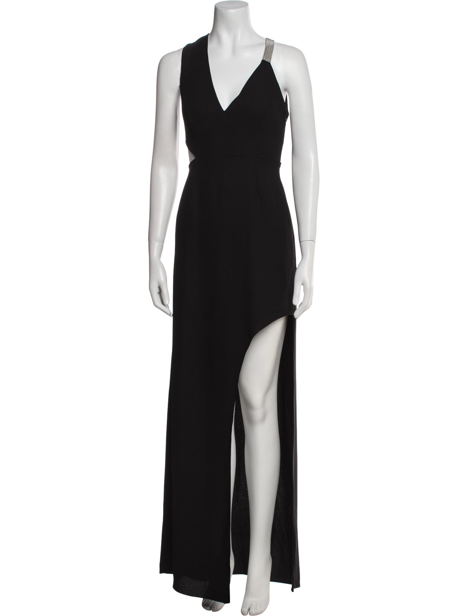 Halston Heritage V-Neck Long Dress