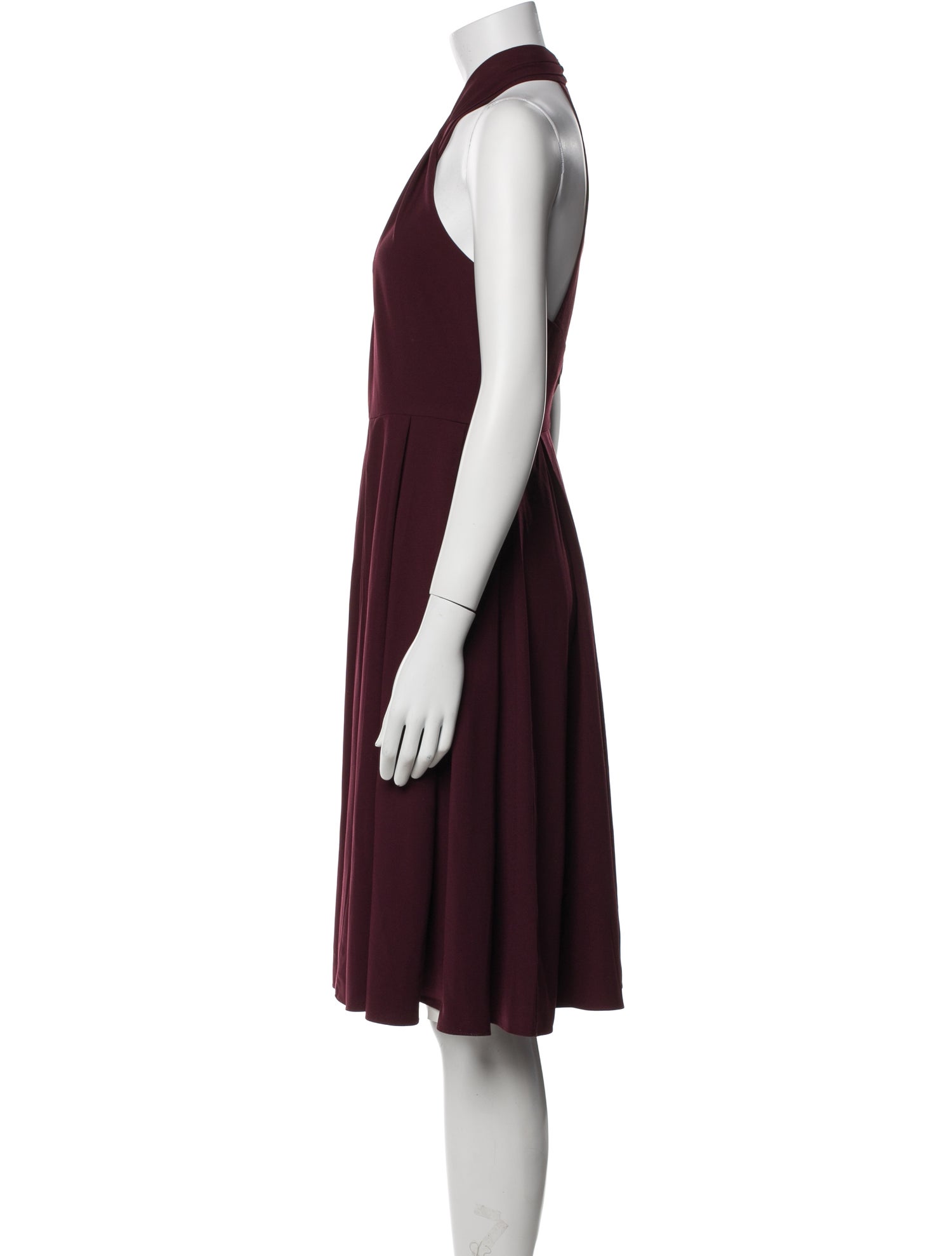 Halston Heritage Halterneck Knee-Length Dress