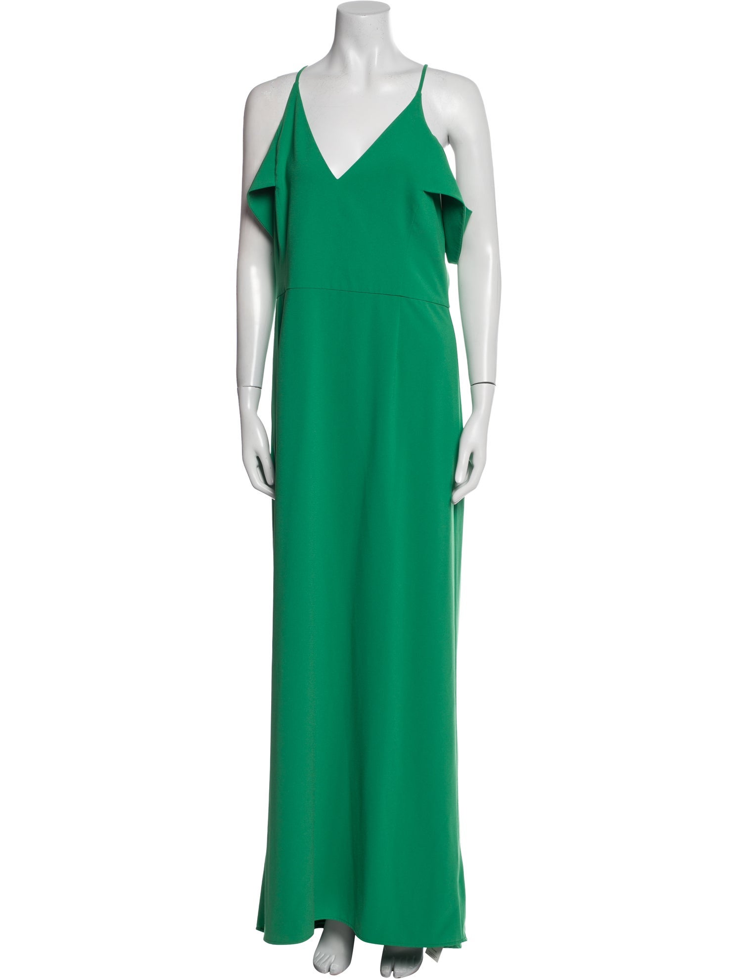 Halston Heritage V-Neck Long Dress