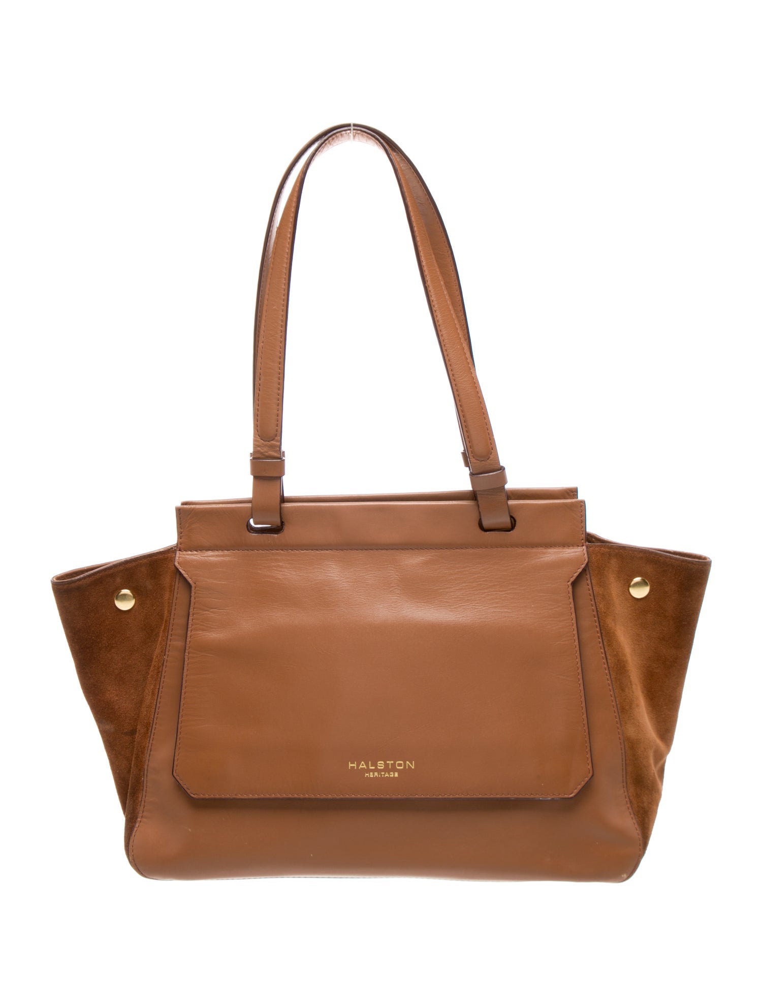 Halston Heritage Leather Top Handle Bag