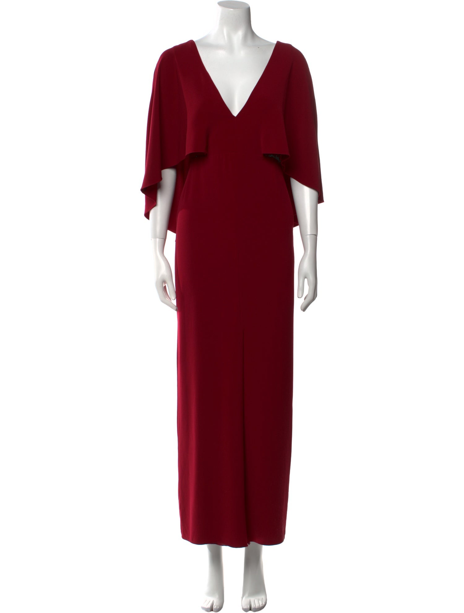 Halston Heritage V-Neck Long Dress