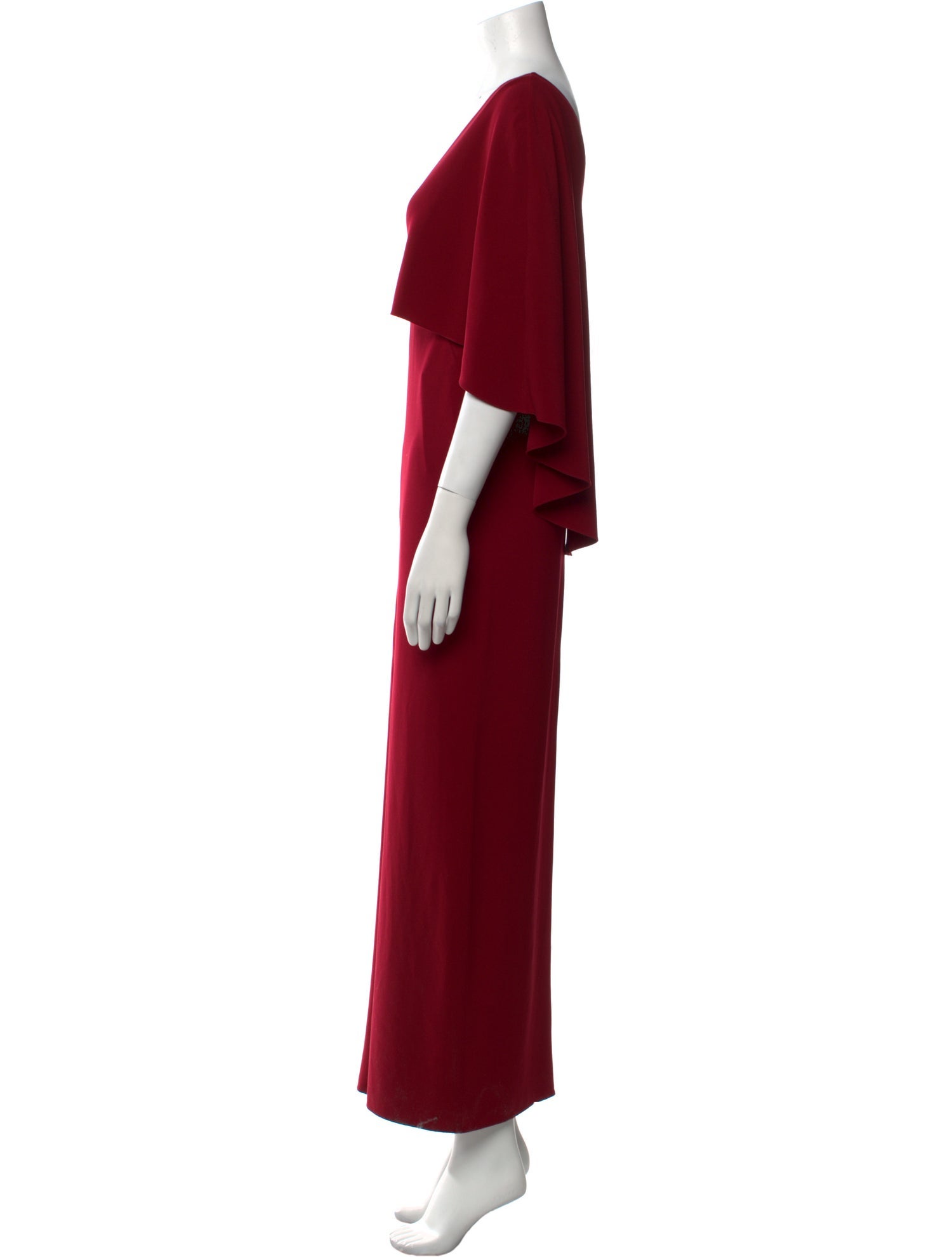 Halston Heritage V-Neck Long Dress