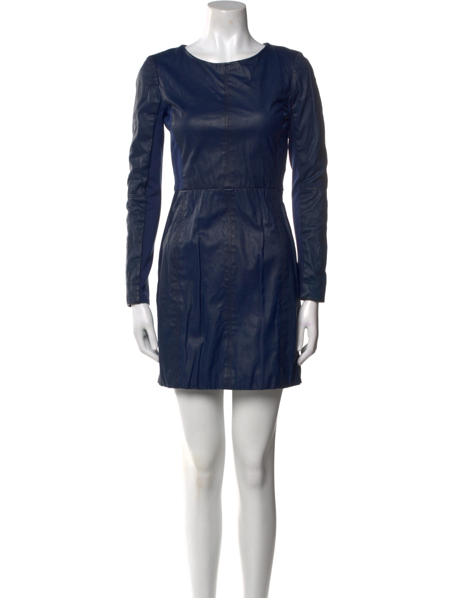 Halston Heritage Lamb Leather Mini Dress