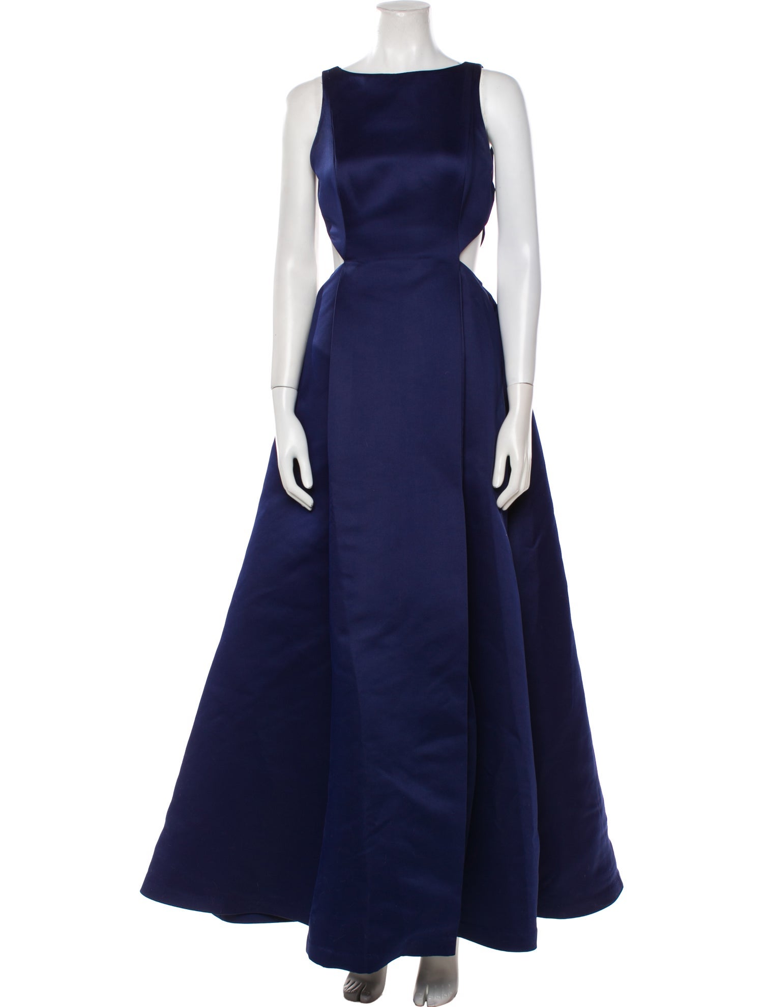 Halston Heritage Bateau Neckline Long Dress