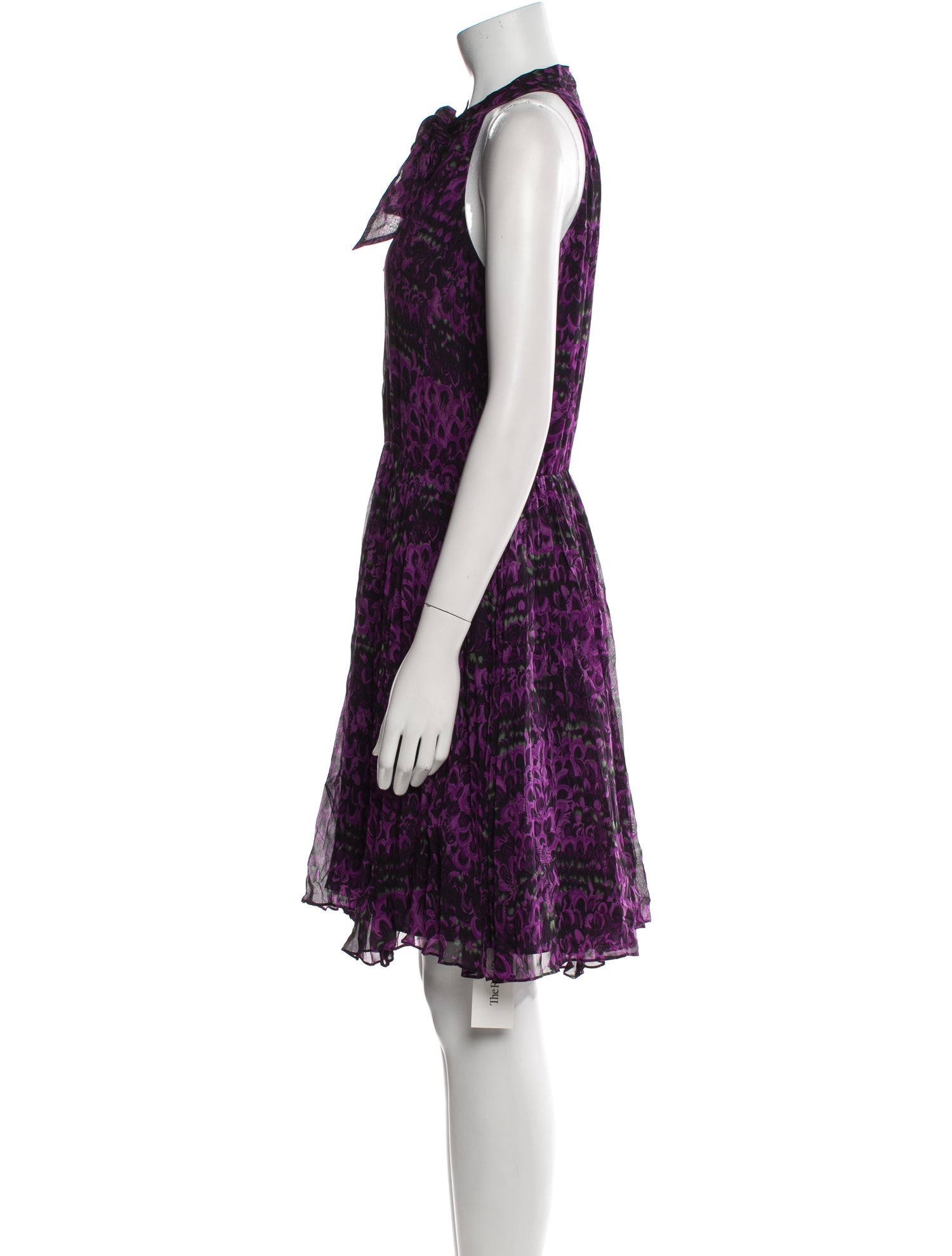 Halston Heritage Silk Knee-Length Dress