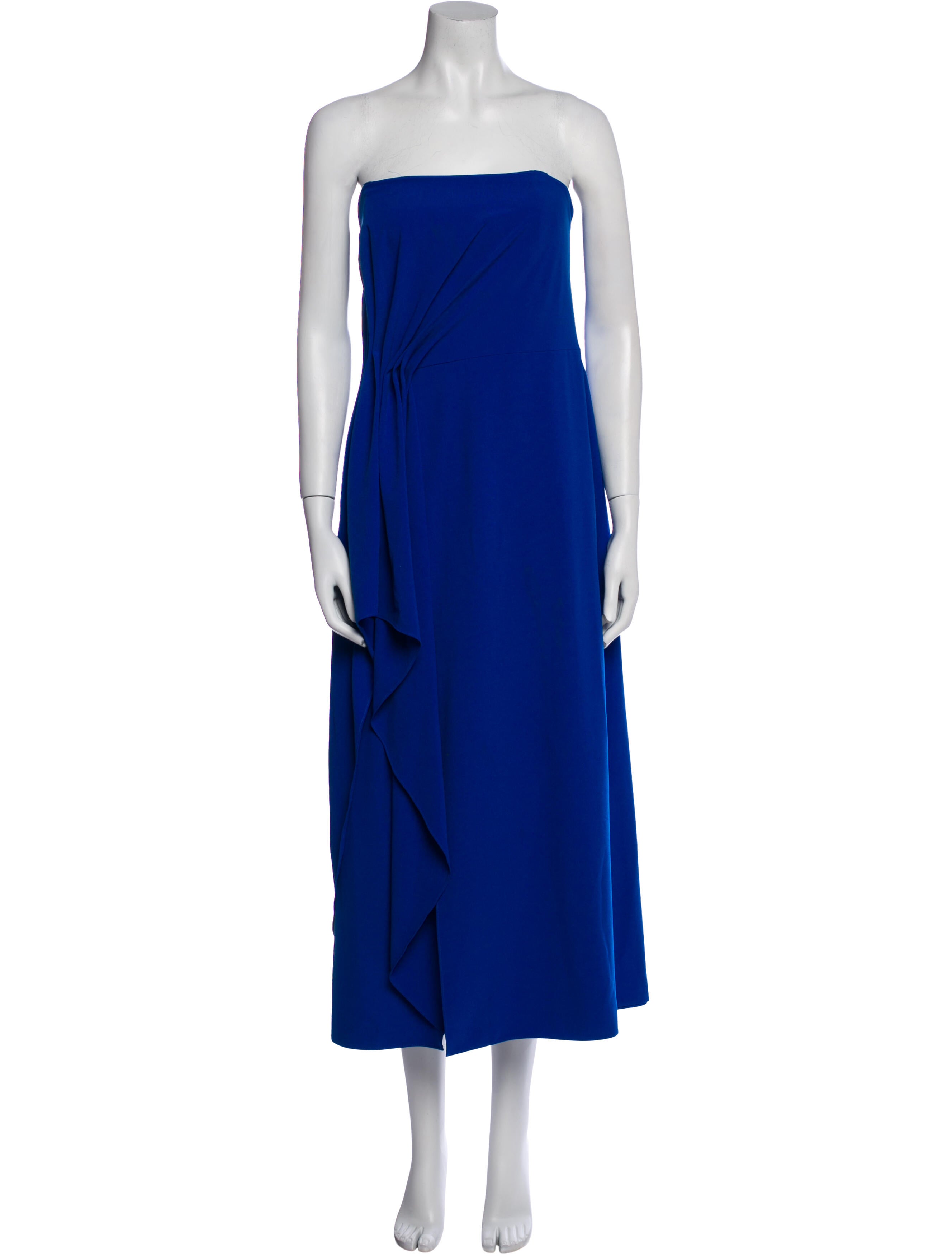 Halston Heritage Strapless Midi Length Dress