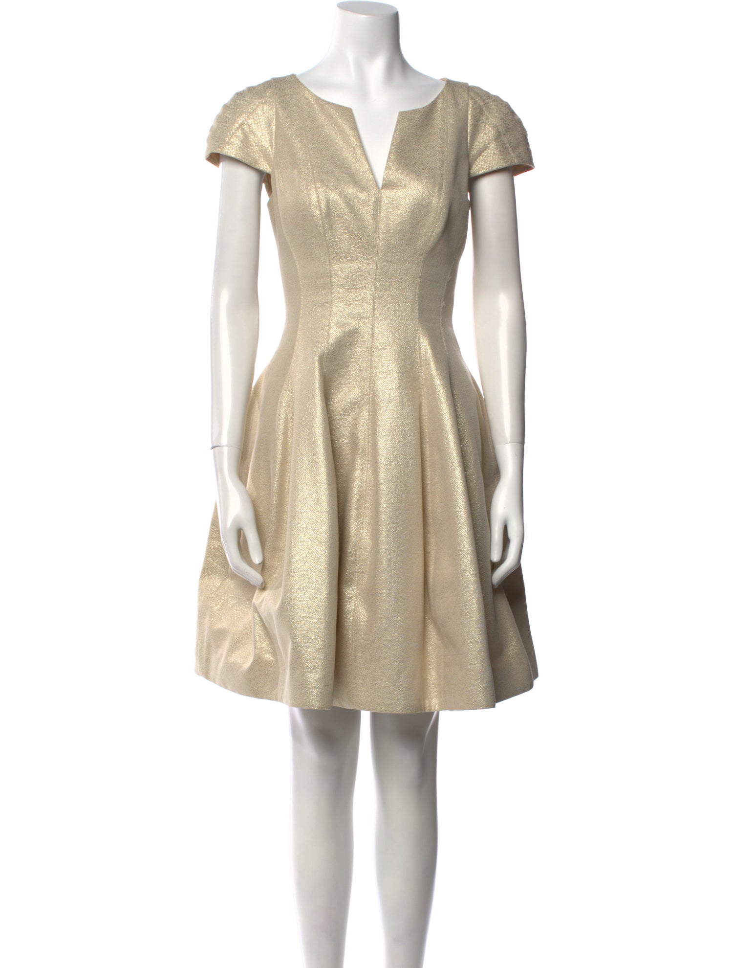 Halston Heritage V-Neck Mini Dress