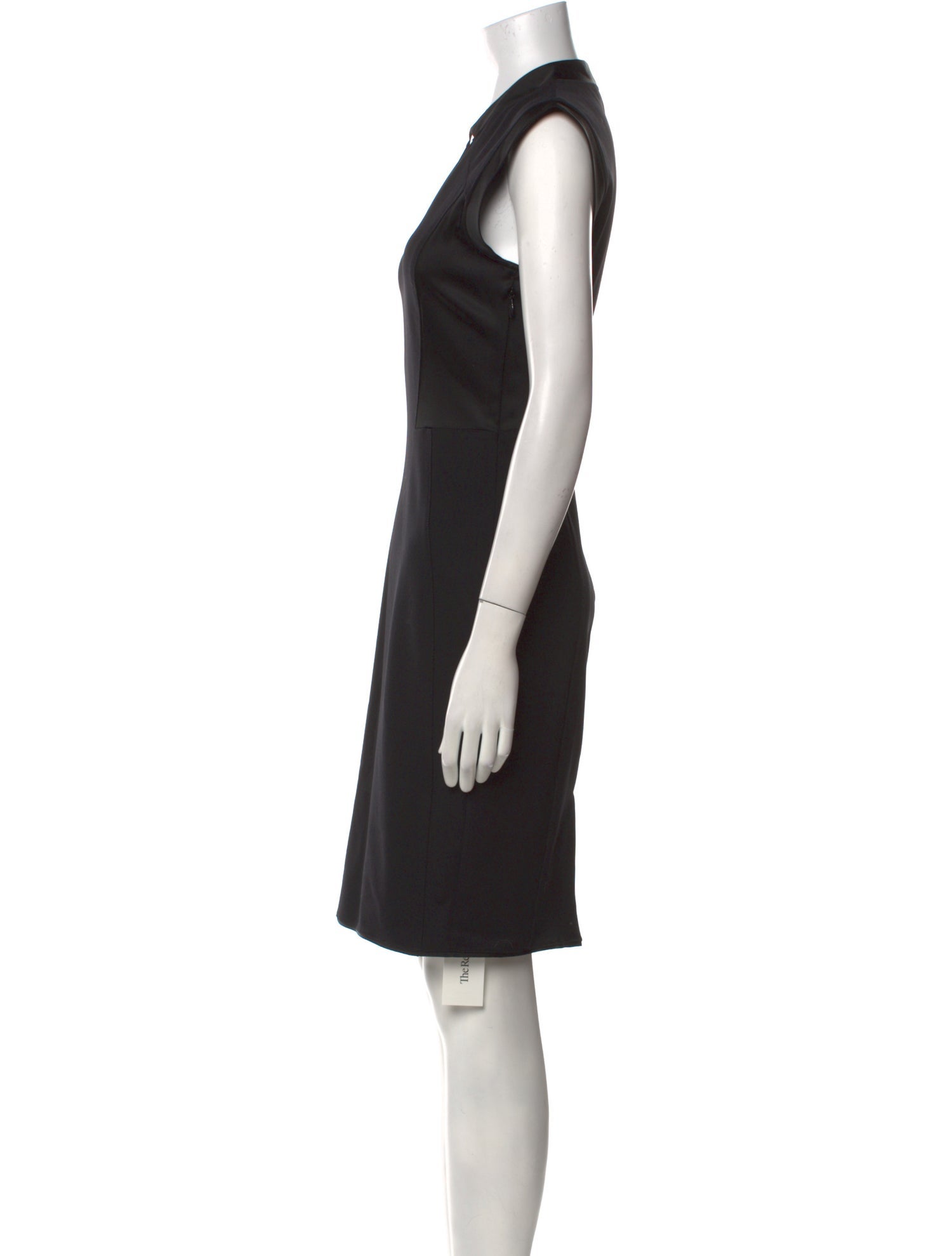 Halston Heritage V-Neck Knee-Length Dress