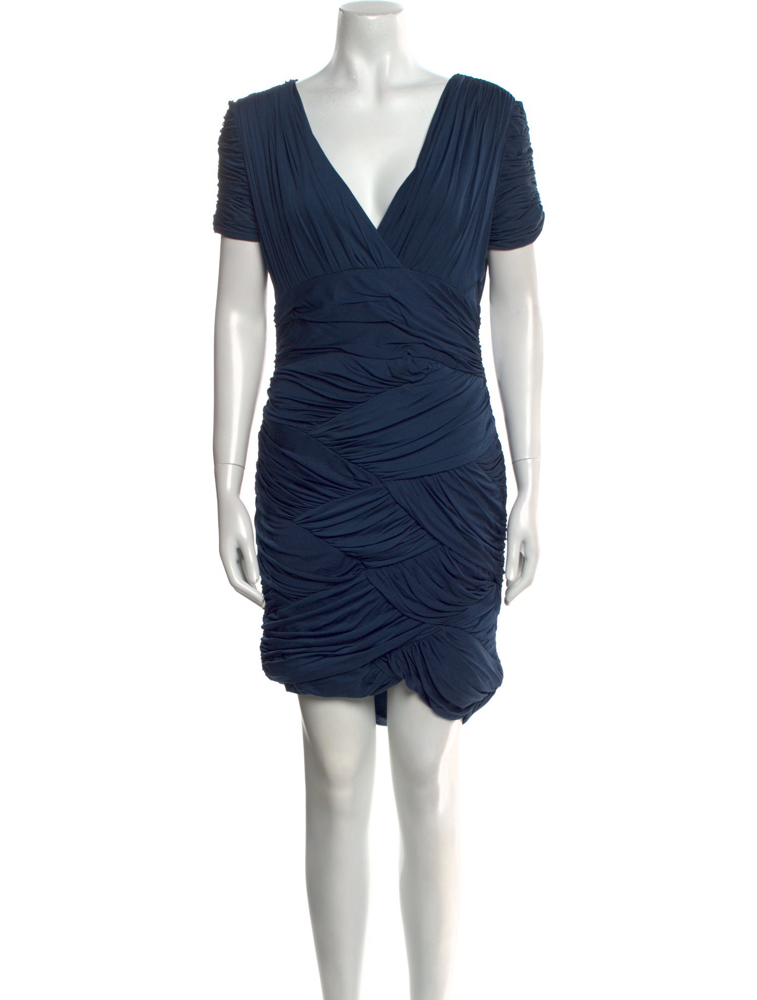 Halston Heritage V-Neck Mini Dress