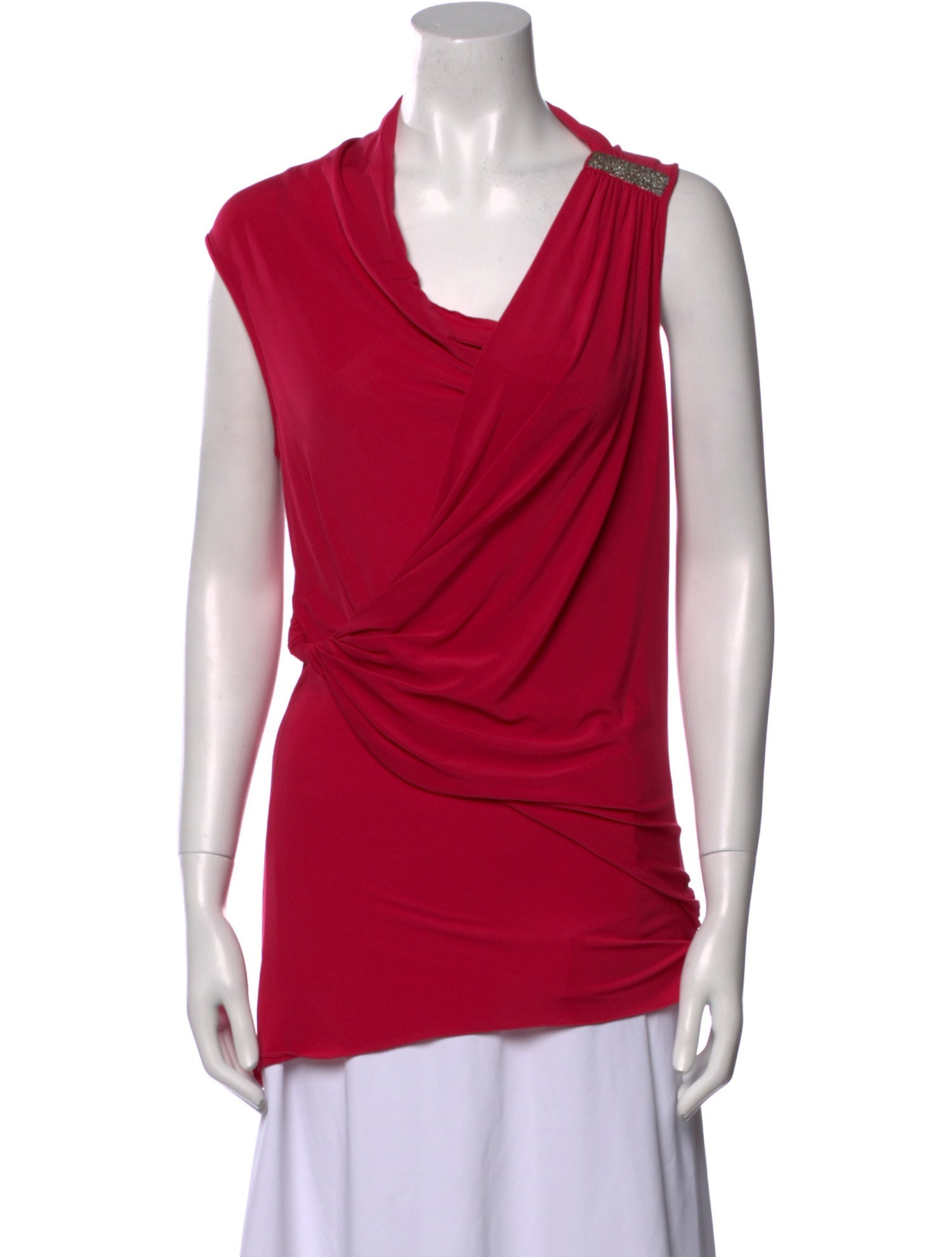 Halston Heritage Cowl Neck Sleeveless Top