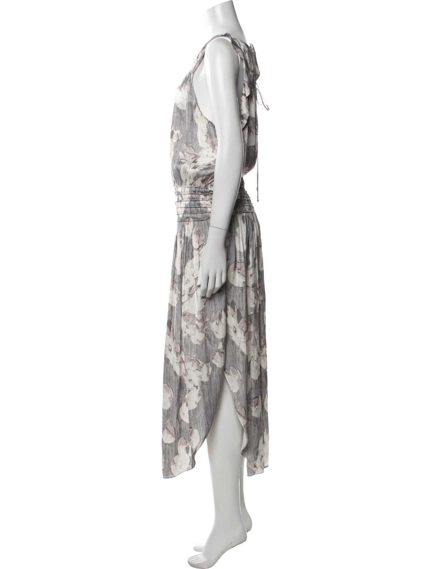 Halston Heritage Floral Print Long Dress