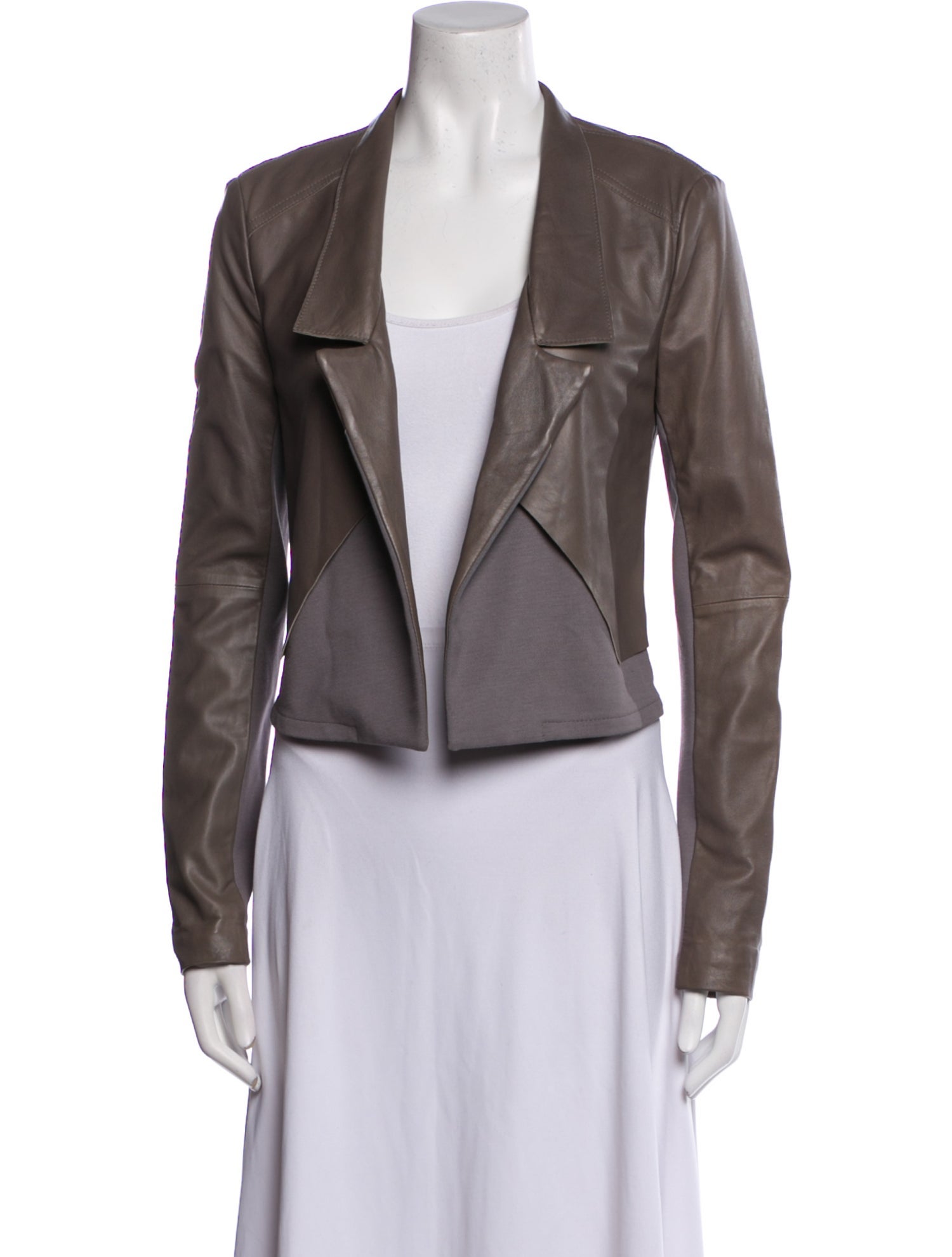 Halston Heritage Leather Biker Jacket