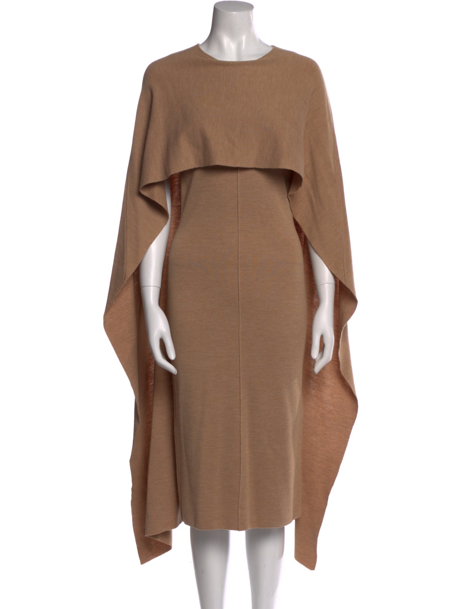 Halston Heritage Merino Wool Midi Length Dress