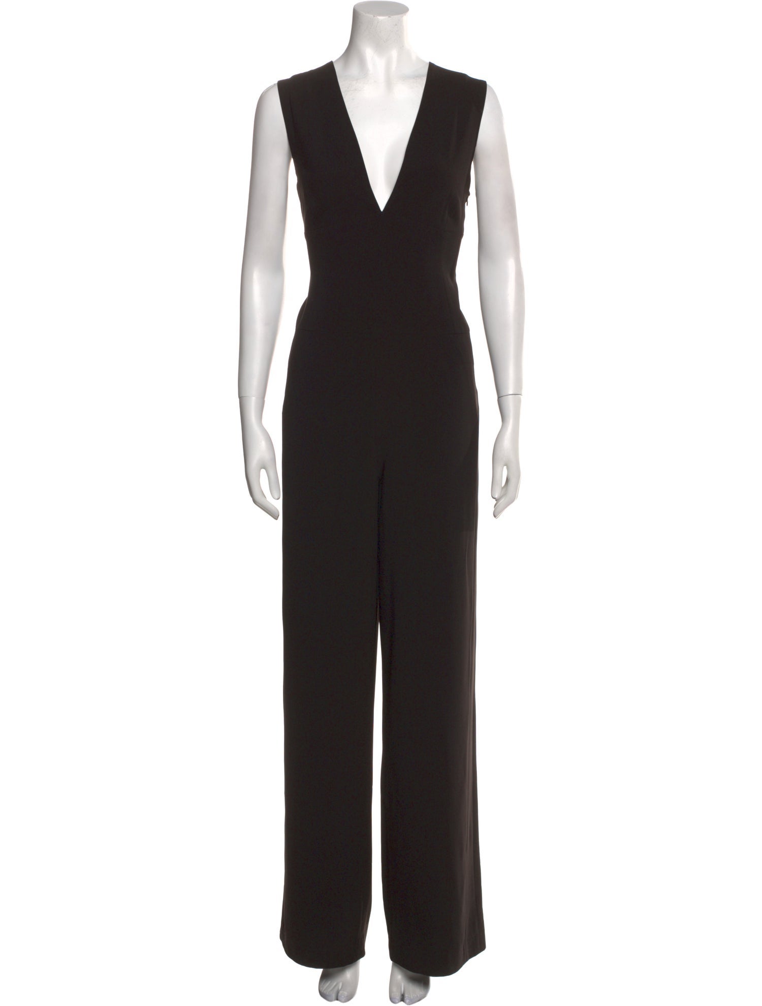 Halston Heritage Plunge Neckline Jumpsuit