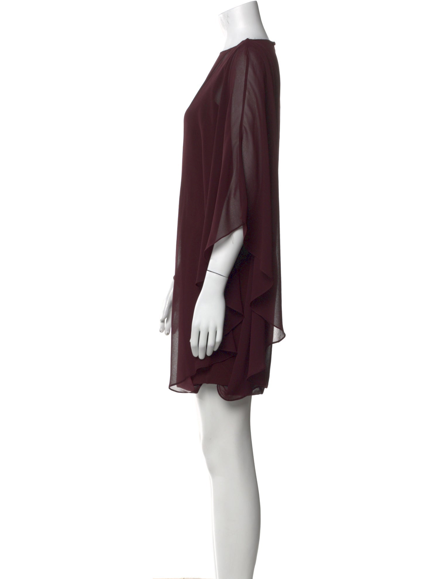 Halston Heritage Bateau Neckline Mini Dress