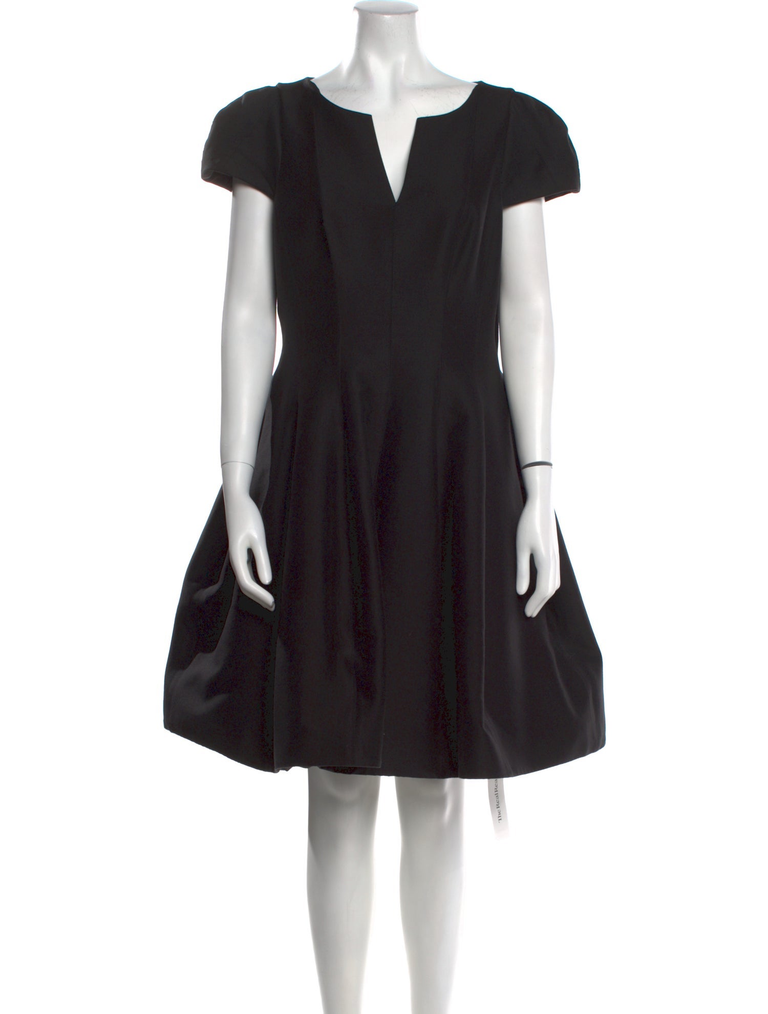 Halston Heritage V-Neck Knee-Length Dress