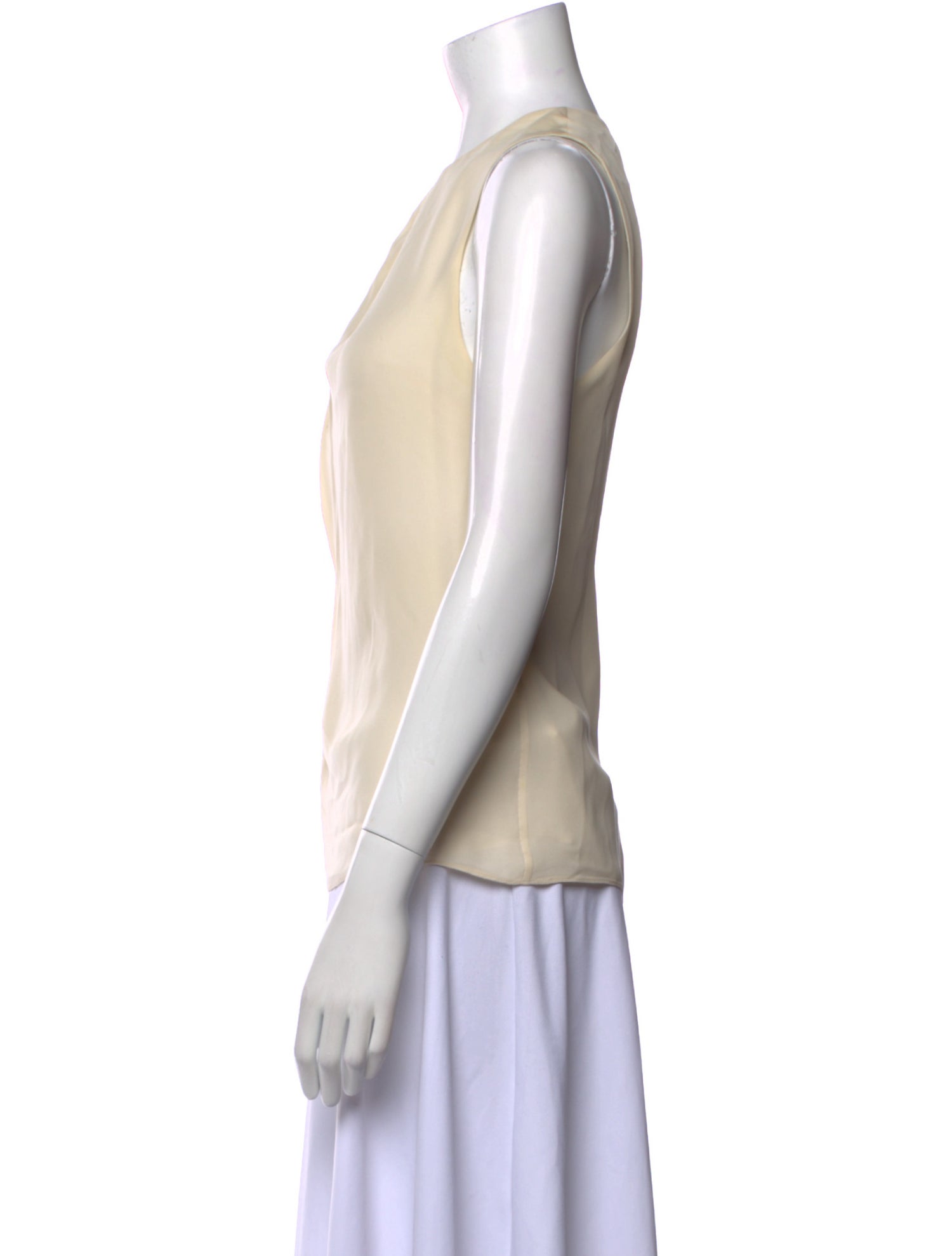 Halston Heritage Silk Cowl Neck Top