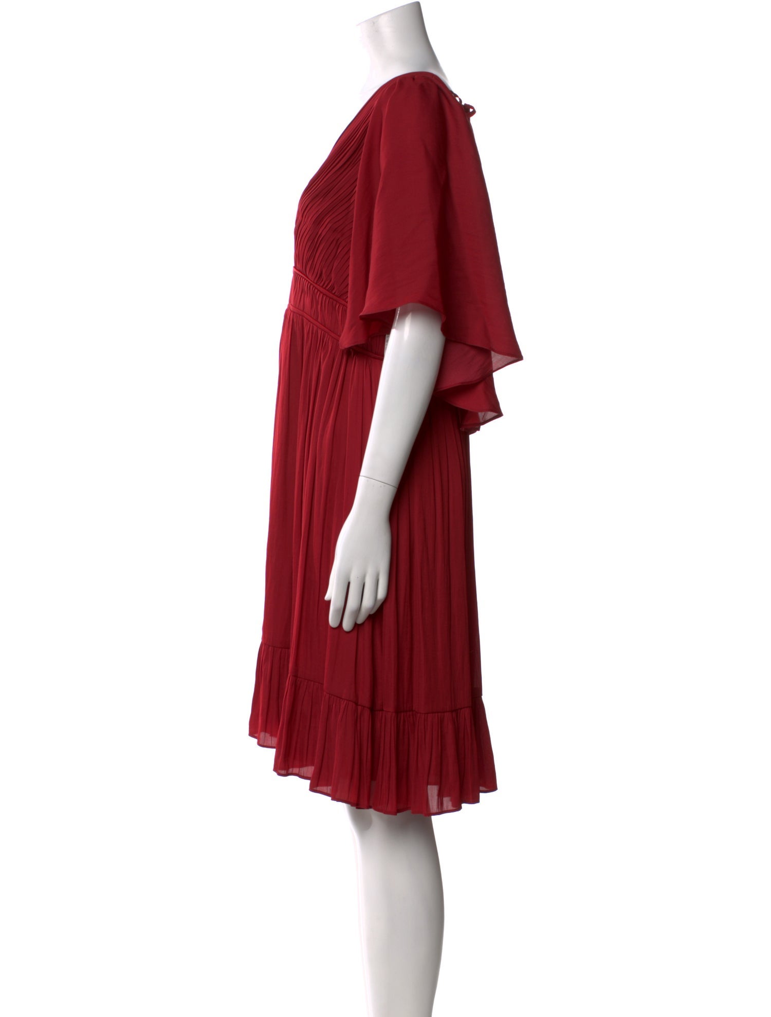 Halston Heritage V-Neck Knee-Length Dress w/ Tags