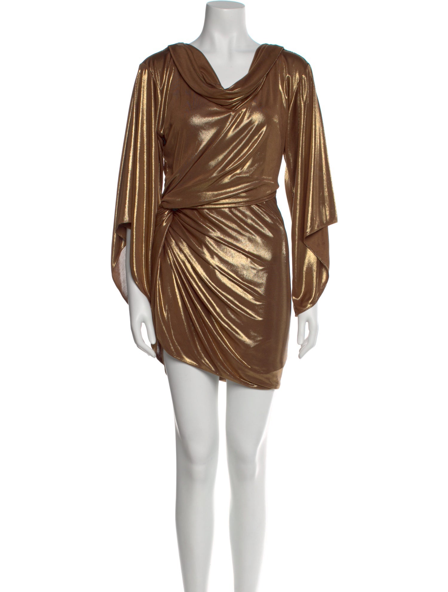 Halston Heritage Cowl Neck Mini Dress