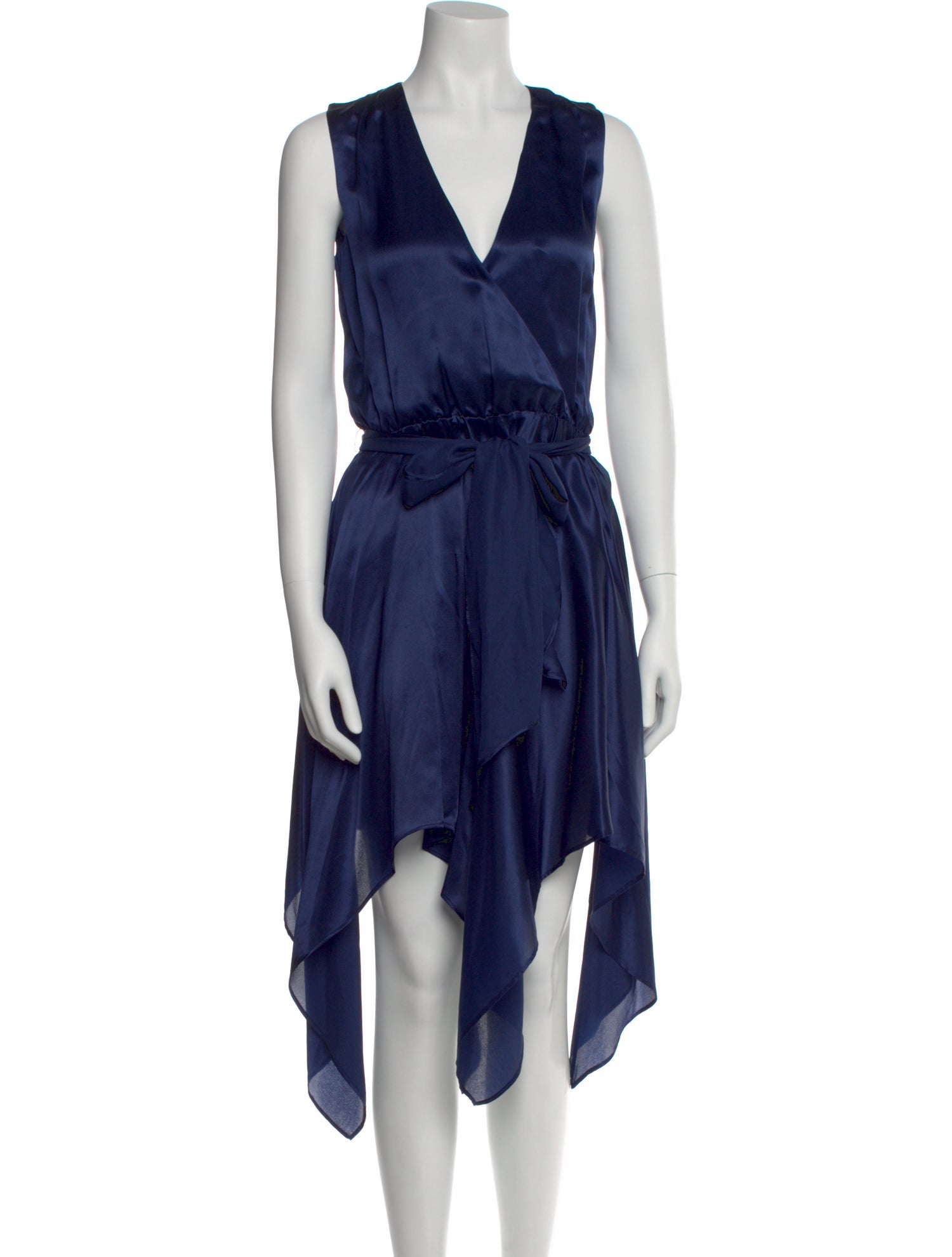 Halston Heritage Silk Midi Length Dress