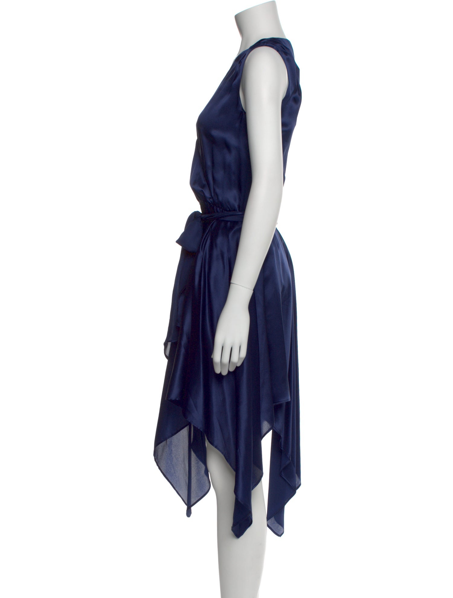 Halston Heritage Silk Midi Length Dress