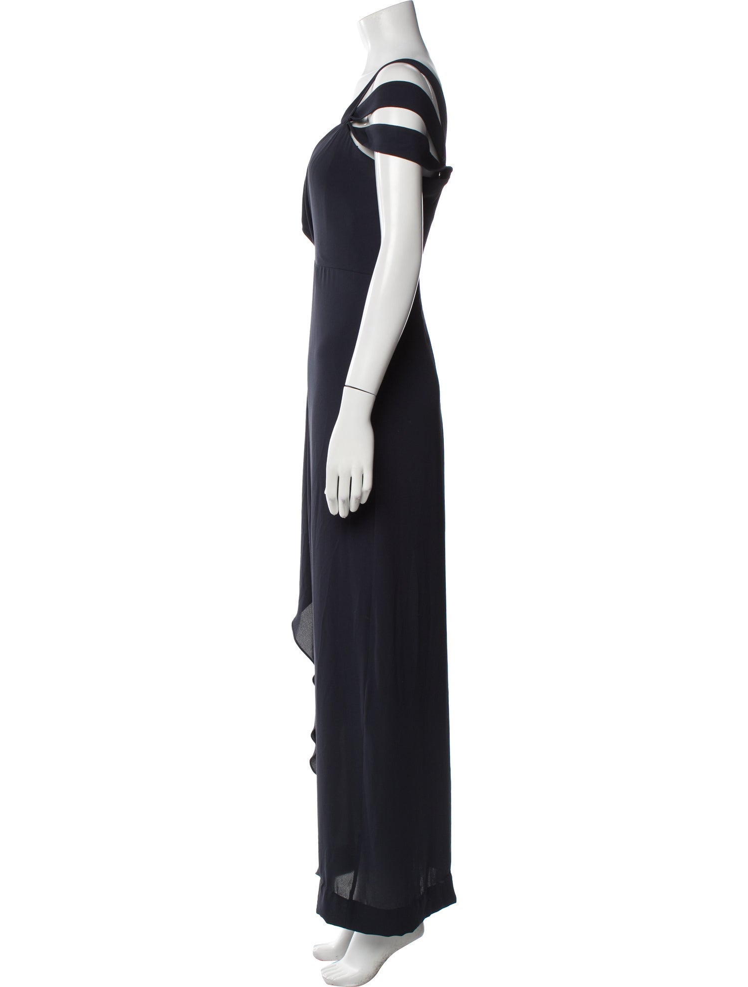 Halston Heritage Square Neckline Long Dress