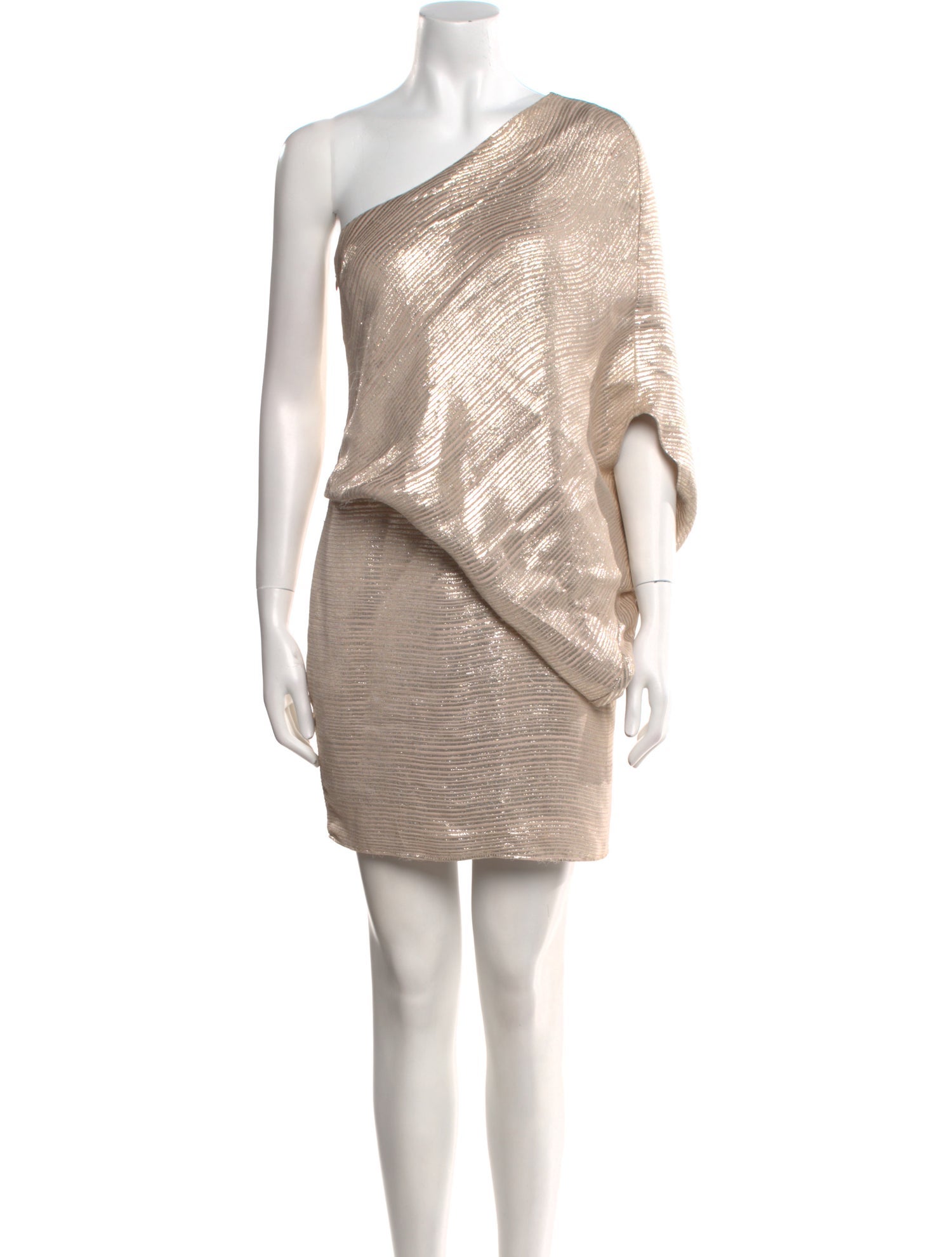 Halston Heritage One-Shoulder Mini Dress