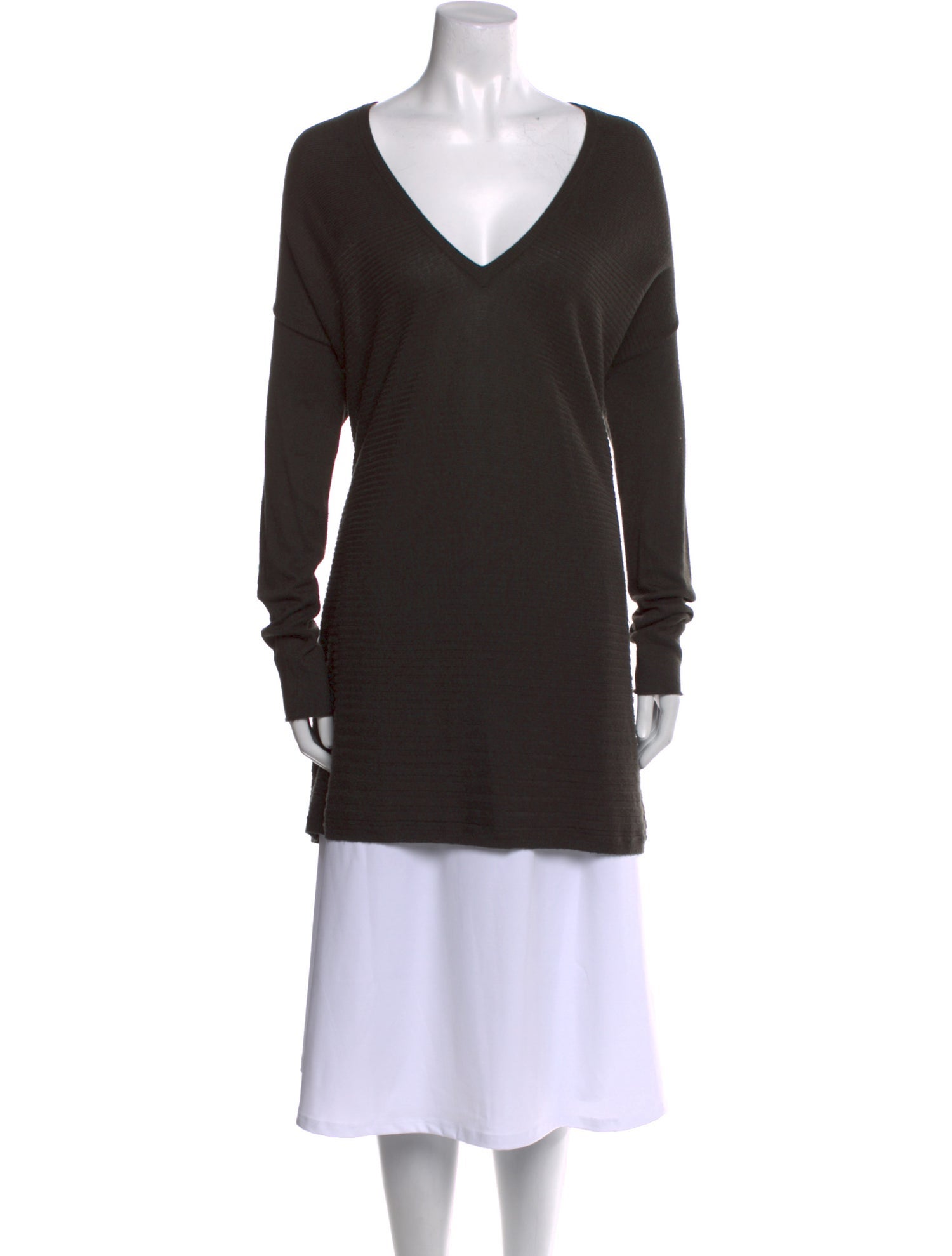 Halston Heritage V-Neck Long Sleeve Tunic