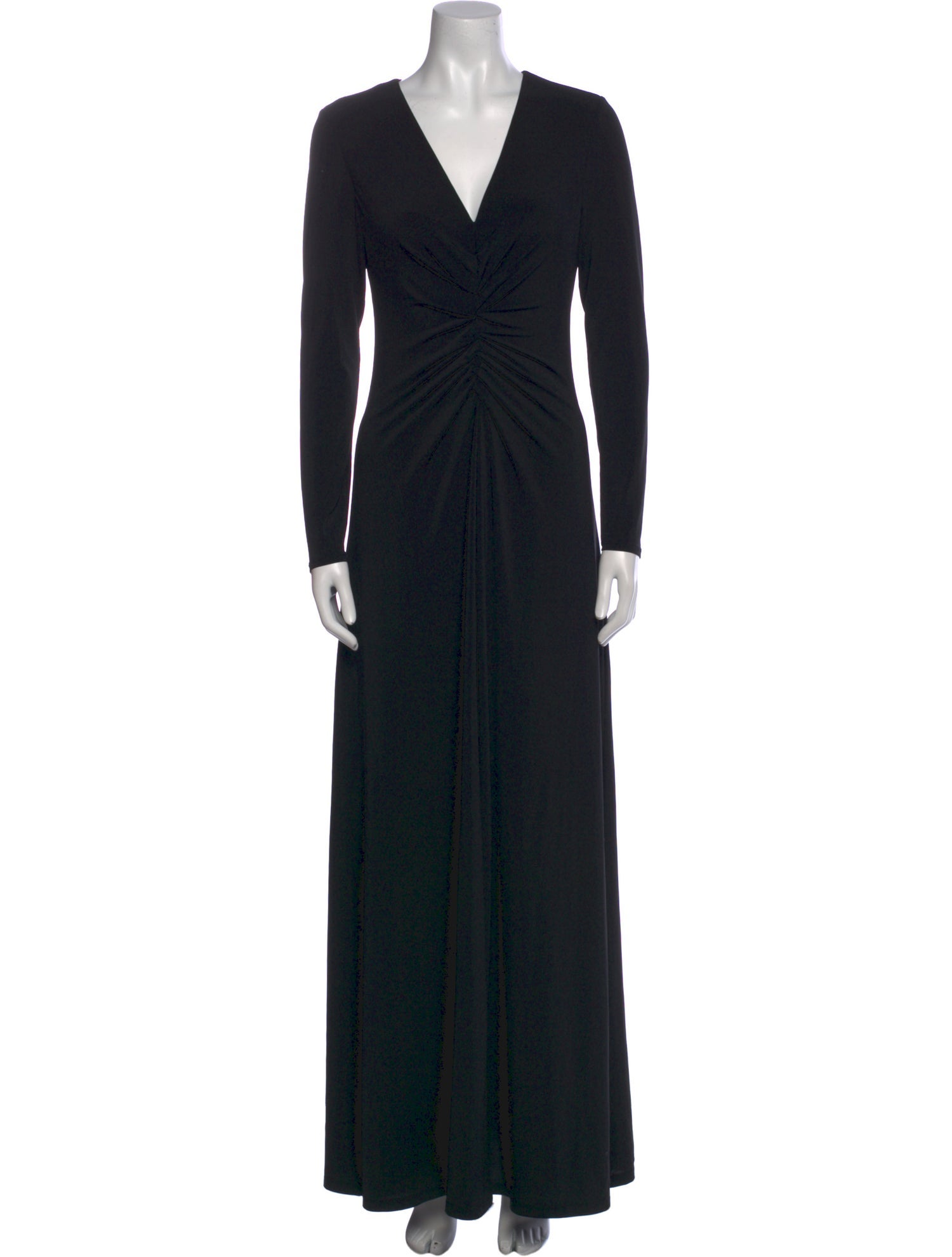 Halston Heritage V-Neck Long Dress