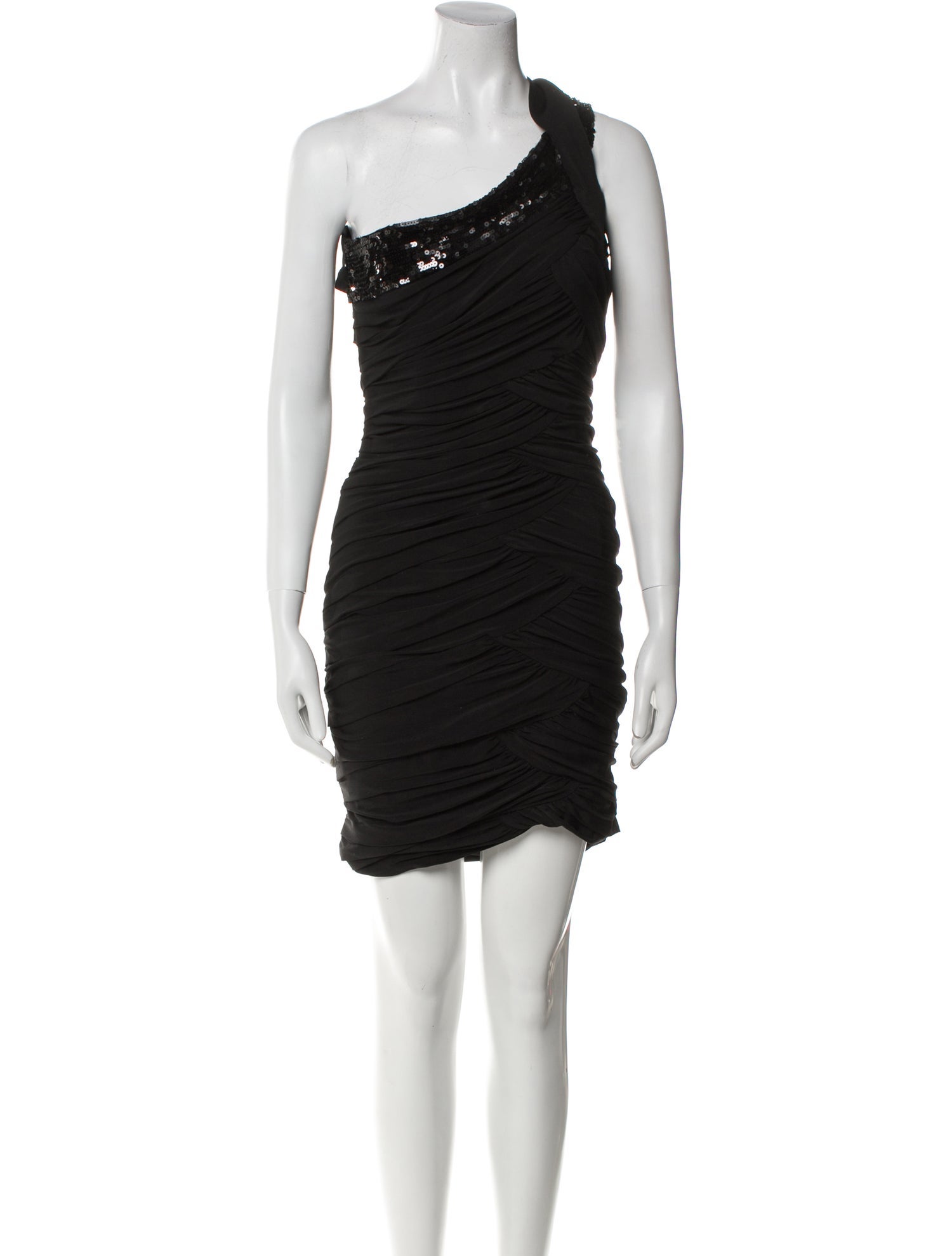 Halston Heritage One-Shoulder Mini Dress