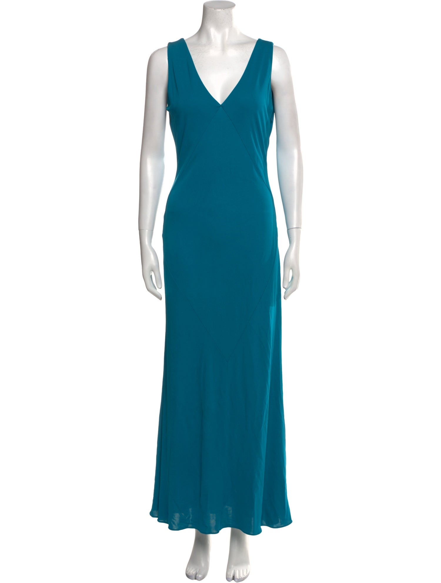 Halston Heritage V-Neck Long Dress