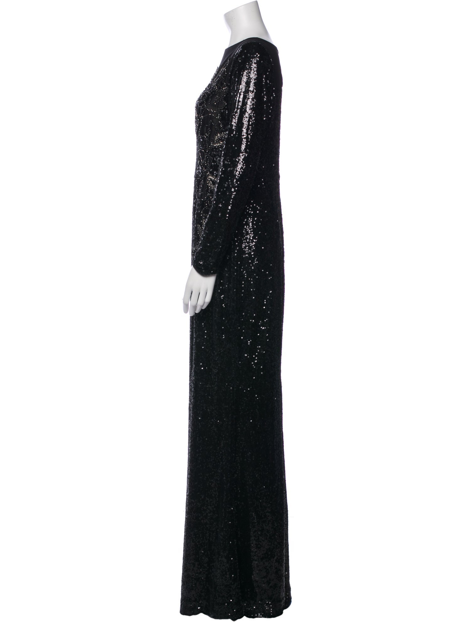 Halston Heritage Bateau Neckline Long Dress