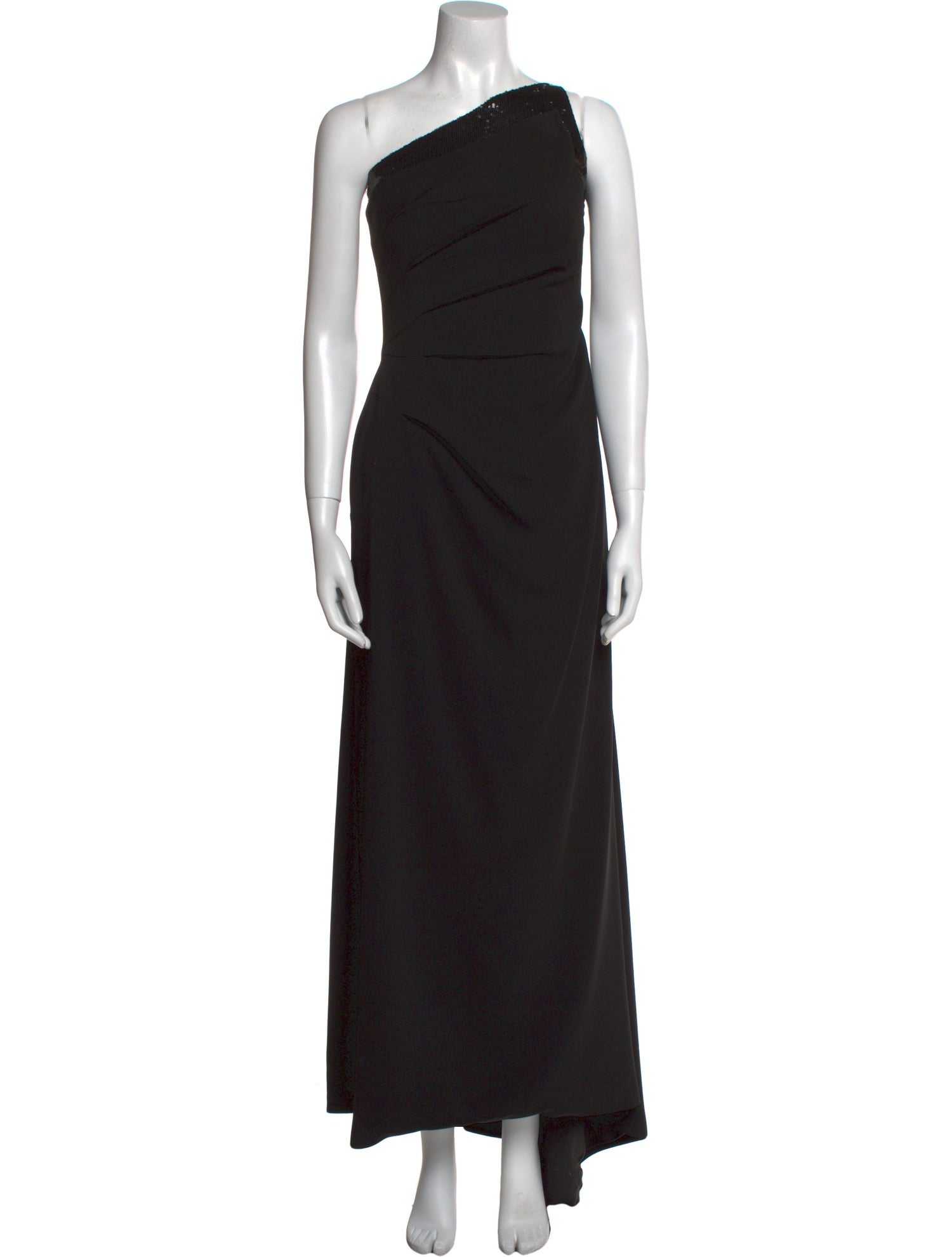 Halston Heritage One-Shoulder Long Dress