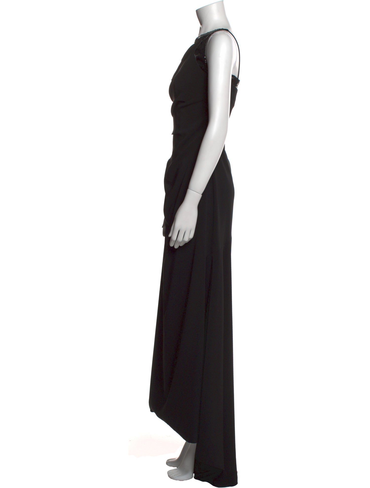Halston Heritage One-Shoulder Long Dress