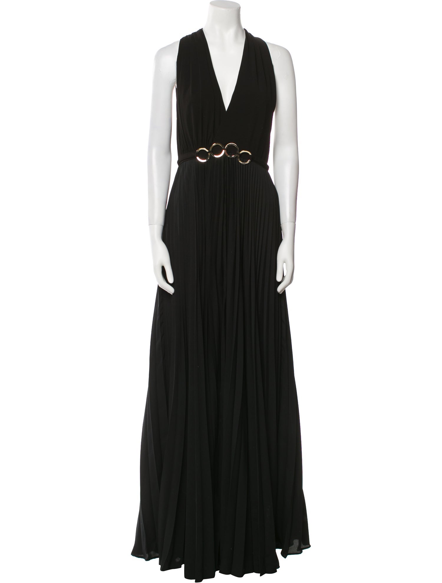 Halston Heritage V-Neck Long Dress