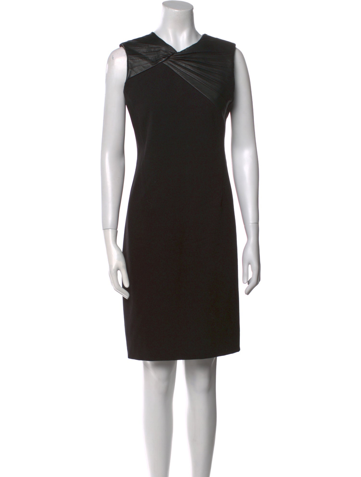 Halston Heritage V-Neck Knee-Length Dress