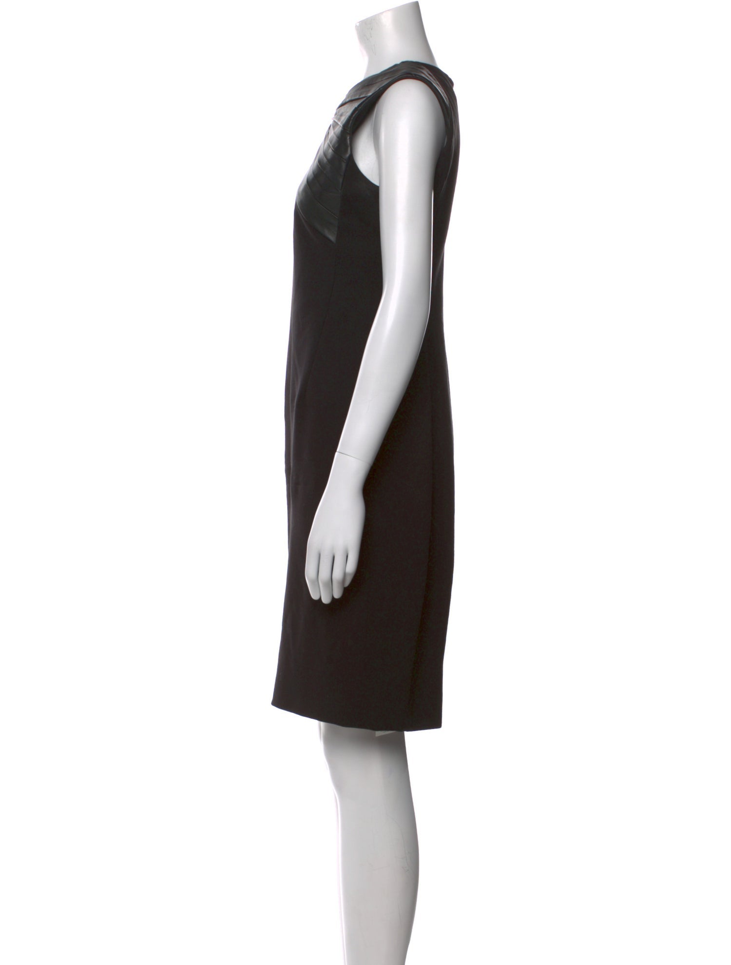 Halston Heritage V-Neck Knee-Length Dress