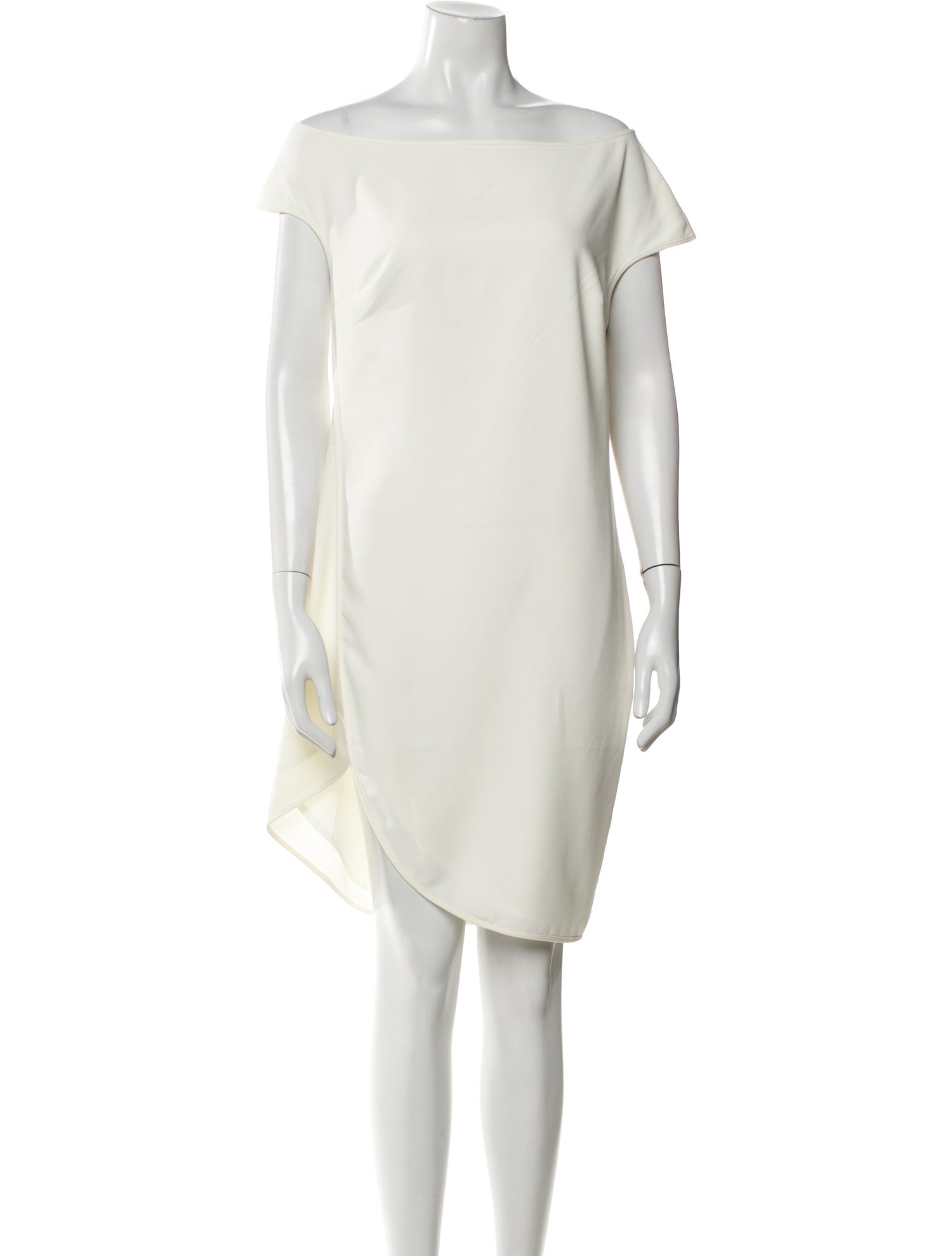 Halston Heritage Bateau Neckline Mini Dress