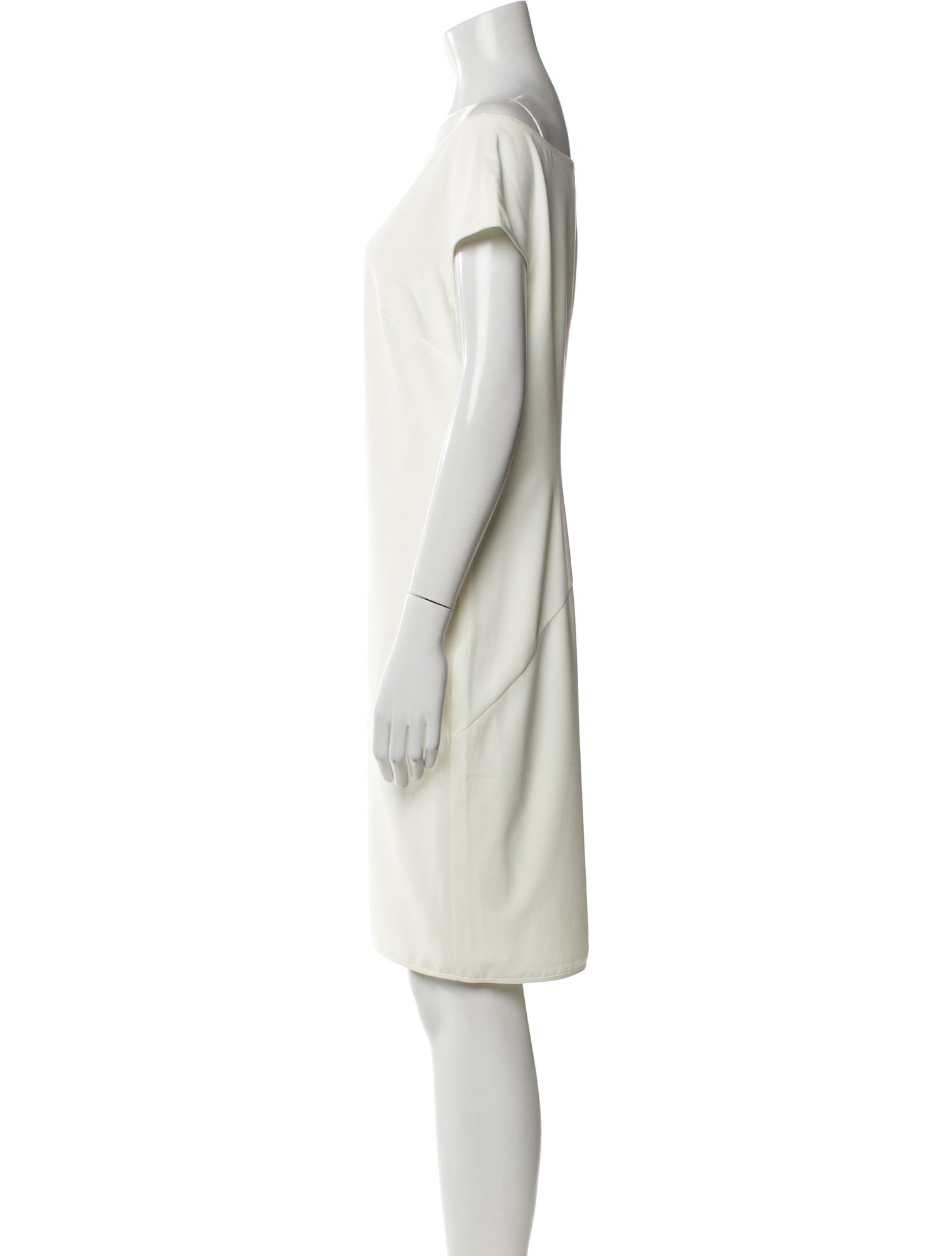 Halston Heritage Bateau Neckline Mini Dress