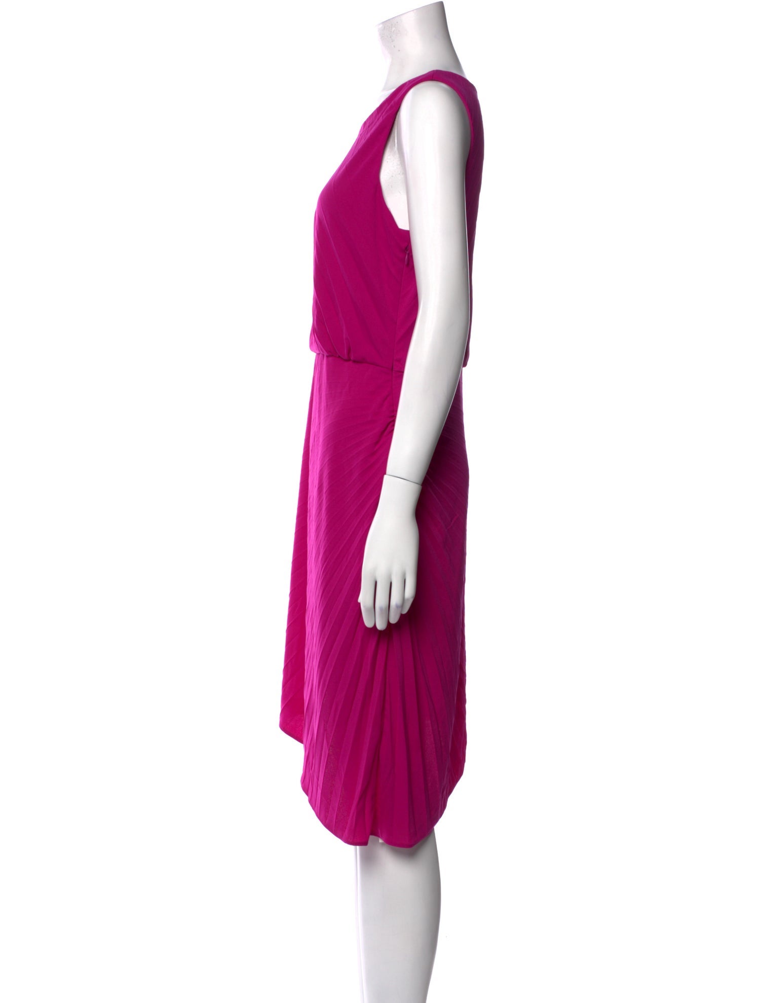 Halston Heritage Scoop Neck Knee-Length Dress