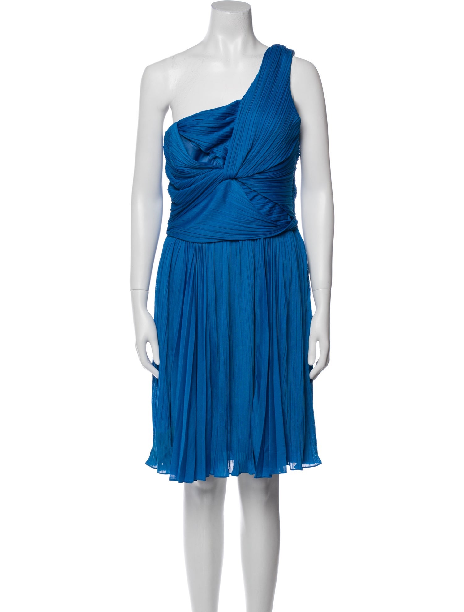 Halston Heritage One-Shoulder Knee-Length Dress