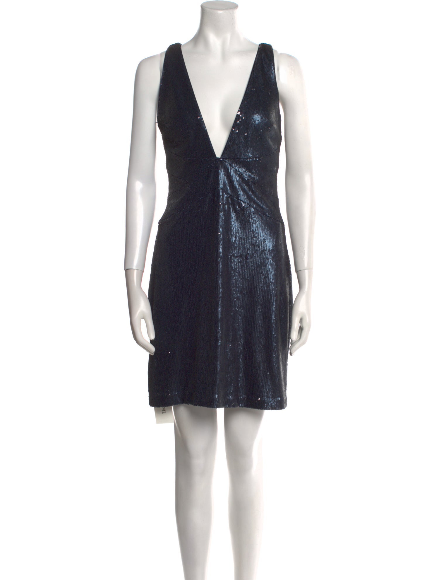 Halston Heritage V-Neck Mini Dress