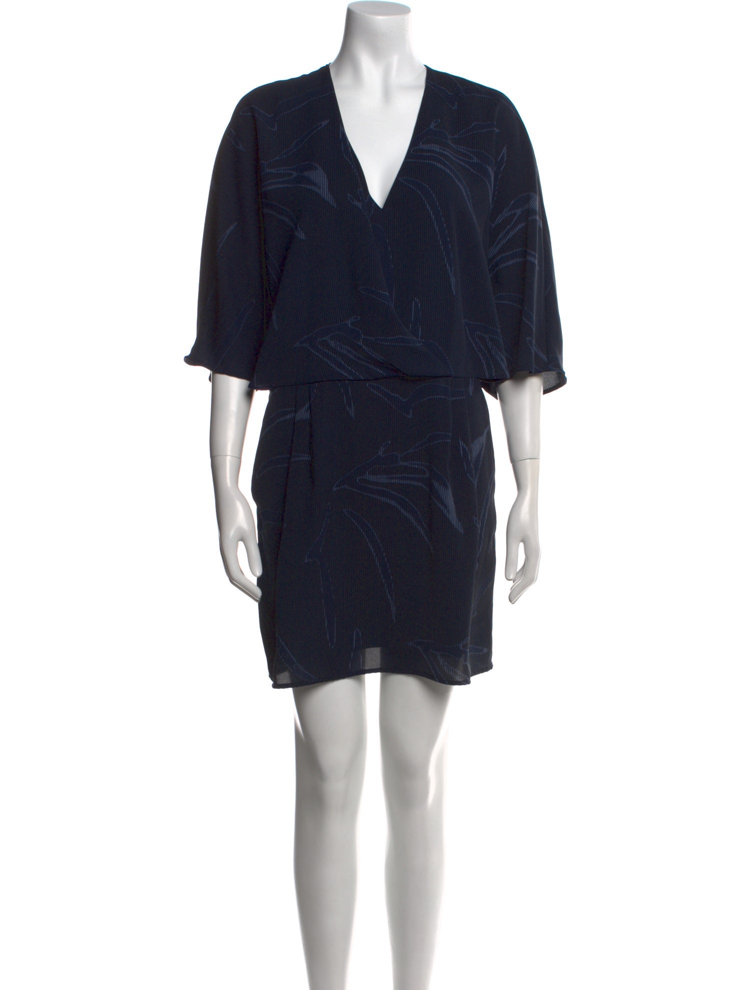 Halston Heritage V-Neck Mini Dress