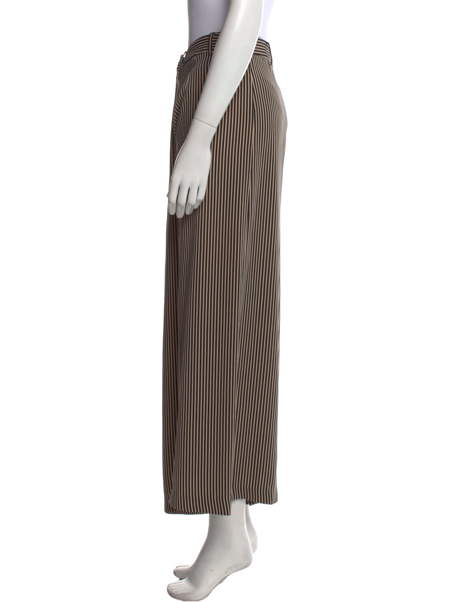 Halston Heritage Striped Wide Leg Pants