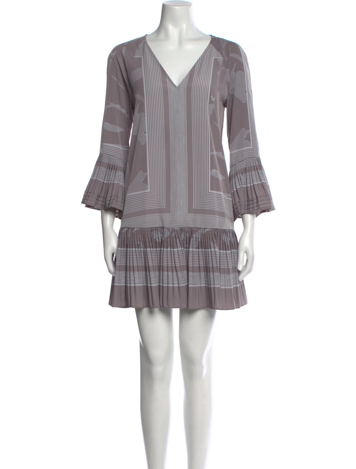 Halston Heritage Striped Mini Dress